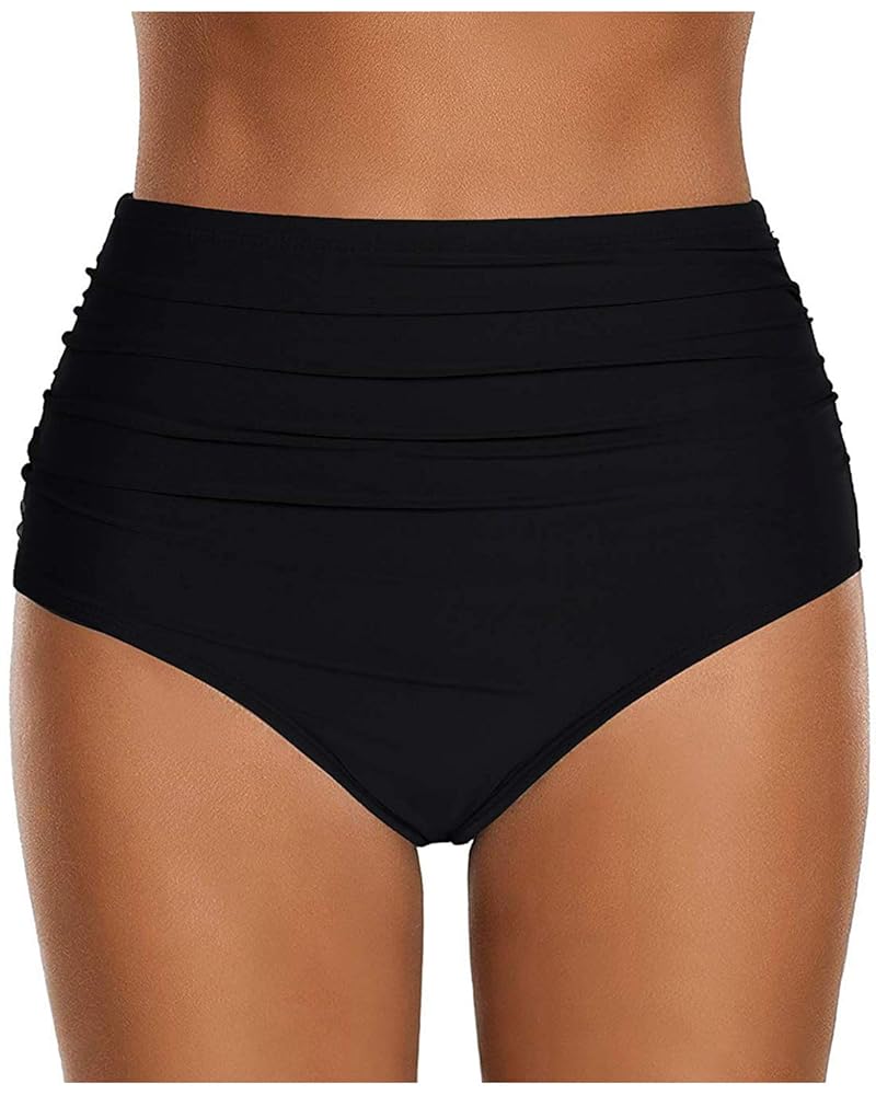 ABYOVRT Donna Bikini Slip Vita Alta Costume da Bagno Ruched Brasiliana  Briefs Pantaloncini da Bagno Gonna da Bagno Estate : Amazon.it: Moda