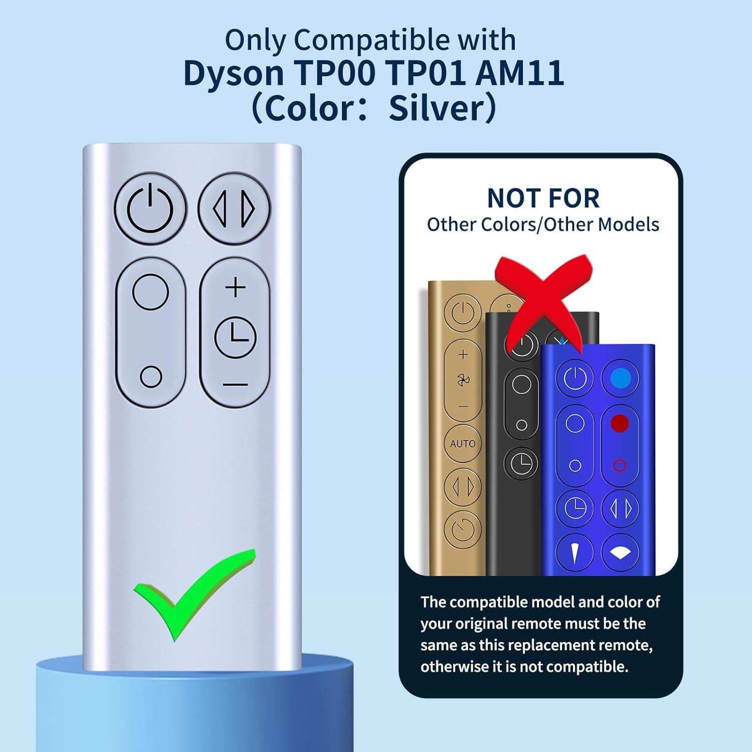 ダイソン　tp00 リモコンDyson Pure Cool Amazon.co.jp: 【電池付属】ダイソン TP04 TP07 リモコン 青