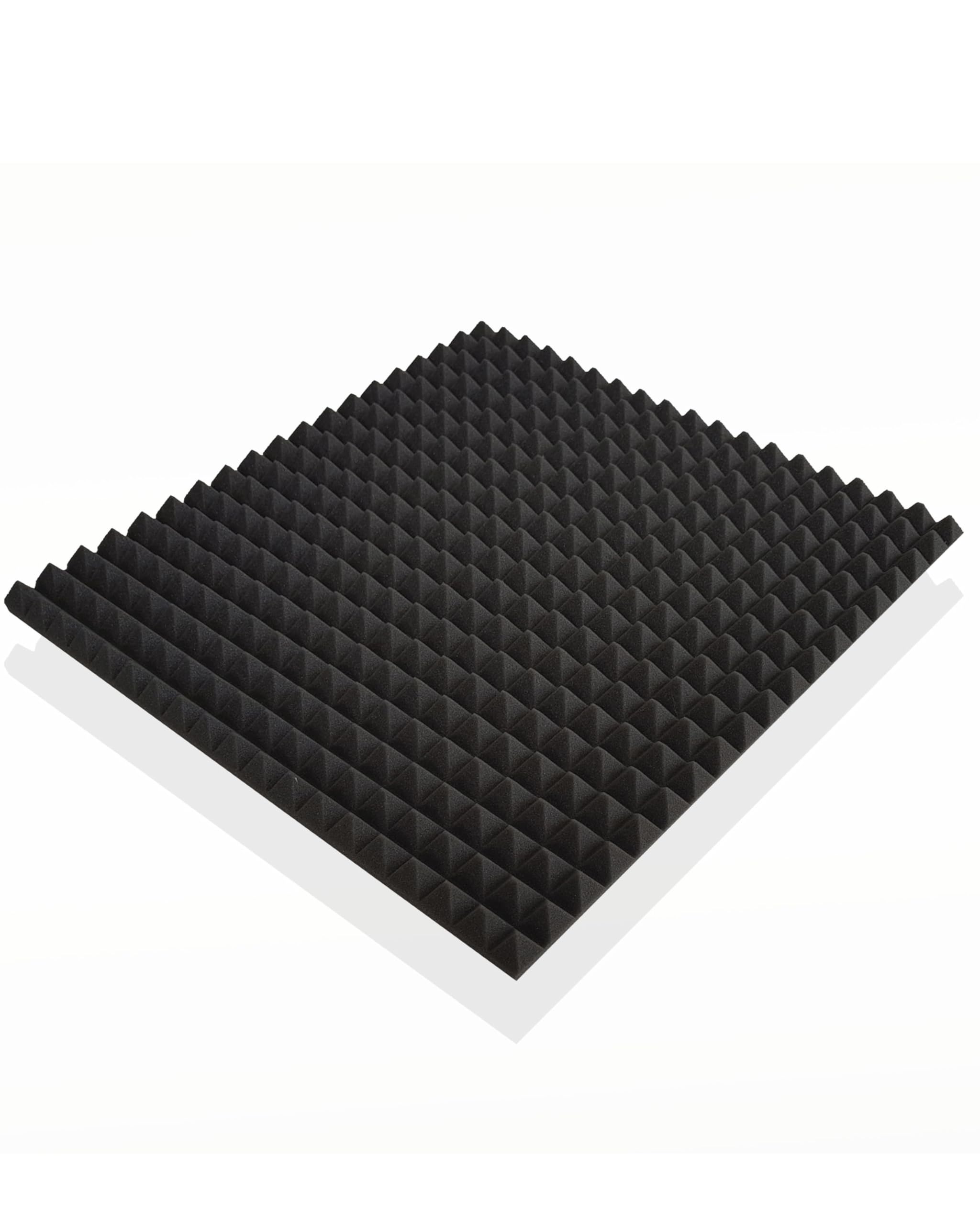 20x Pyramiden-Schaumstoff, Platten in ca. 100x100x3cm (= ca. 20 m²), in der Farbe Anthrazit Schwarz, Akustik, Schallschutz, Dämmung, Pyramiden