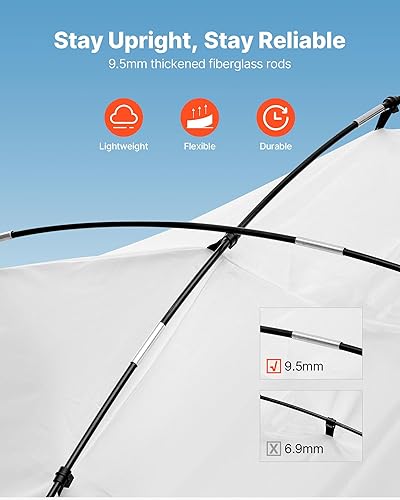 Miniatura 31 de VEVOR Cabina de pintura portátil, tienda de campaña de pintura en aerosol más grande de 10 x 7 x 6 pies con pantalla integrada de piso y malla