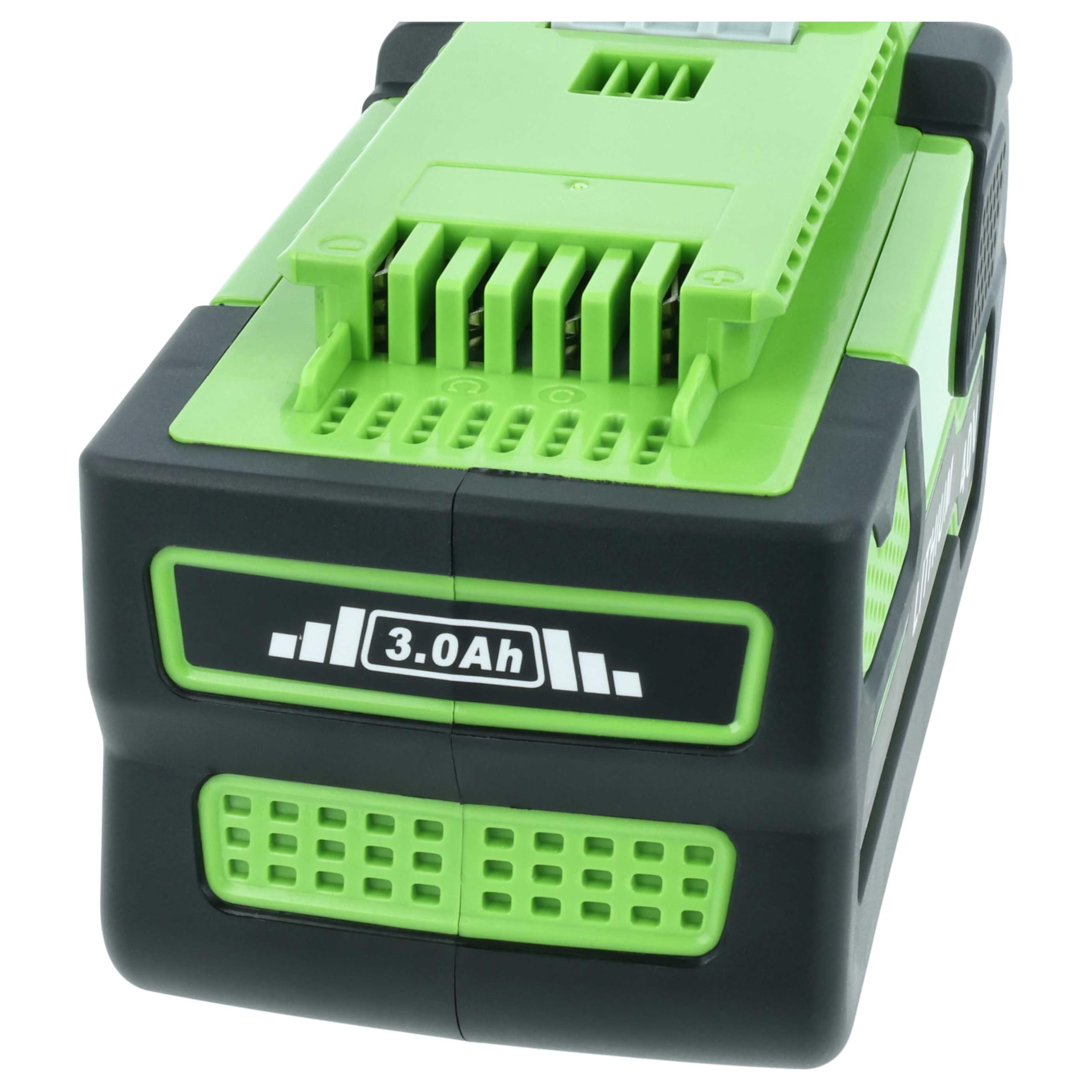 vhbw Batería Compatible con Greenworks 40V 12, 40V 14, 40V 15, 40V 16, 40V 17, 40V 19, 2605302 Herramienta de jardín cortacésped 3000mAh 40V Li-Ion