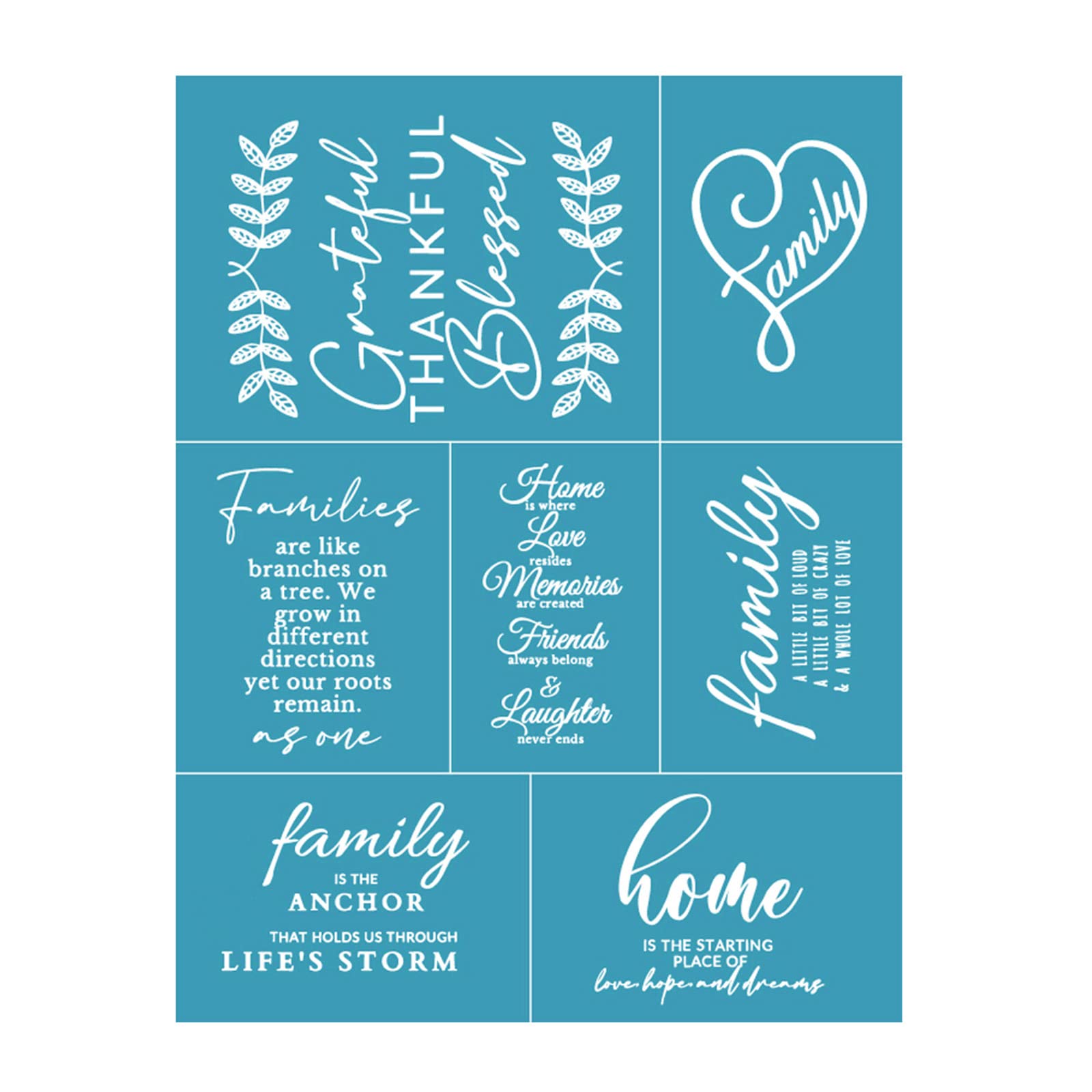 Buy DIY SelfAdhesive Silk Screen Printing Stencil Family Theme Mesh