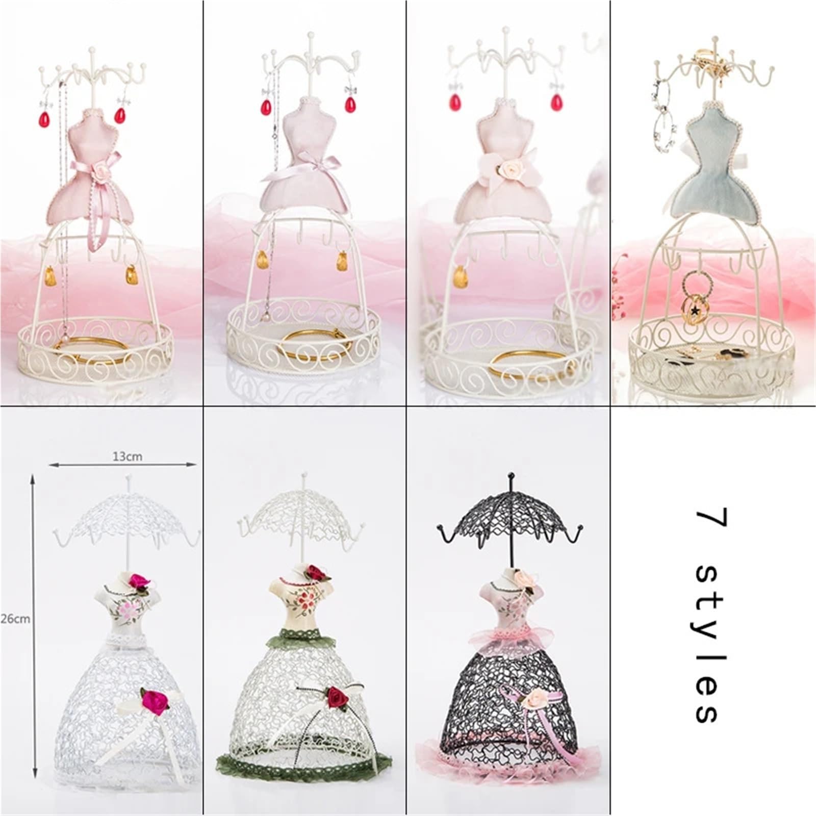 Soporte De Joyería Arte Del Hierro Estilo Princesa