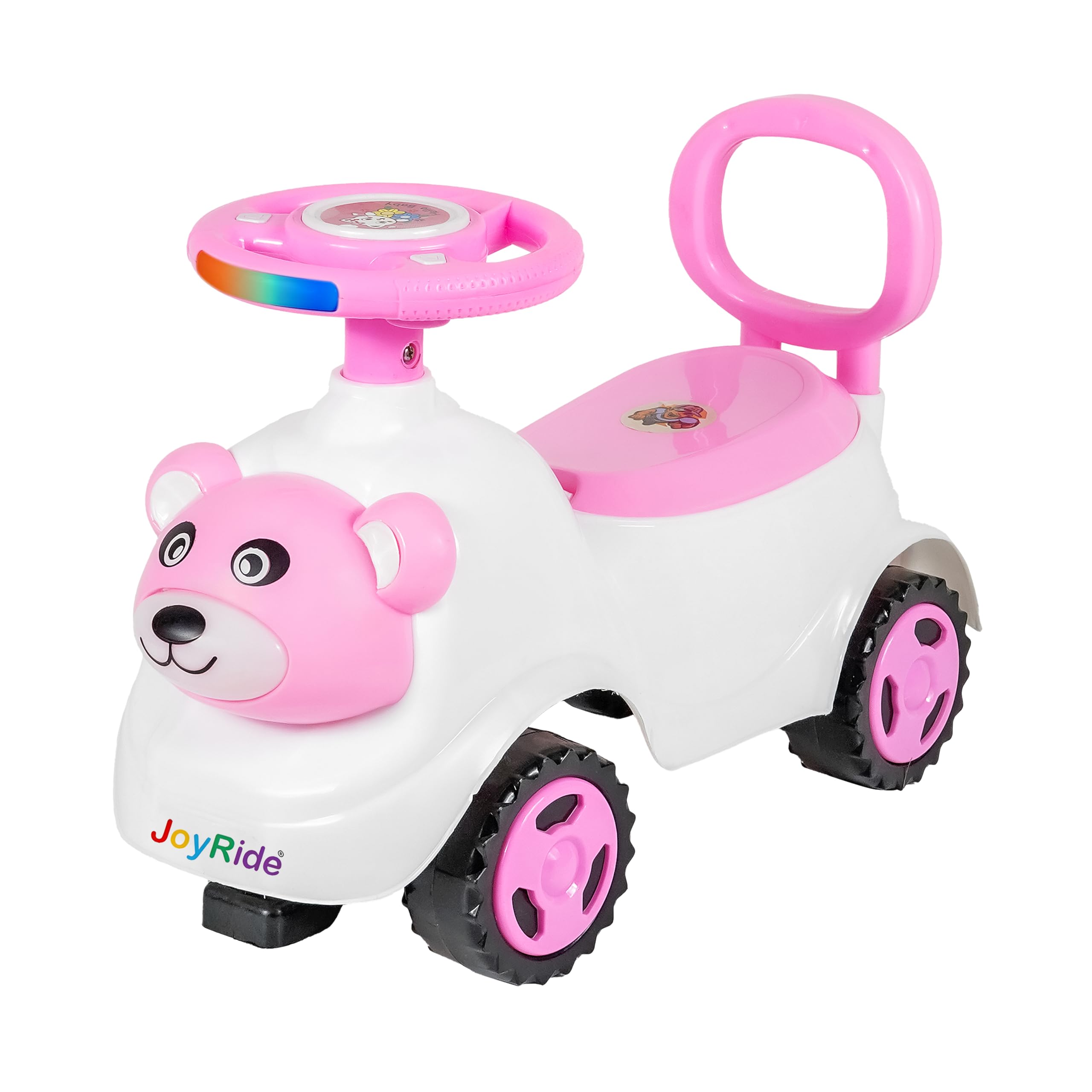 JoyRide Bear Face Kids Manual Push Ride-On Car with Music & Storage AG2 1-4 Years (Pink)-image-11