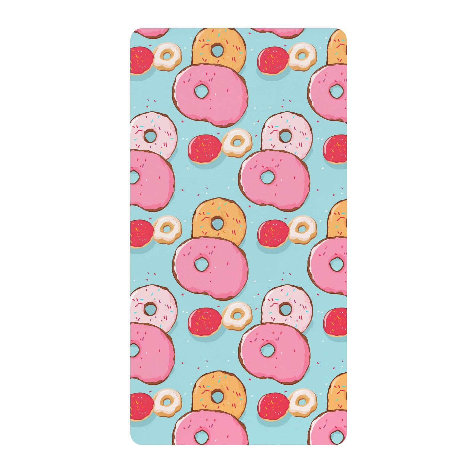 Drap-housse pour berceau de bébé en forme de donut bleu pour garçons et filles, drap-housse standard doux 71,1 x 132,1 cm