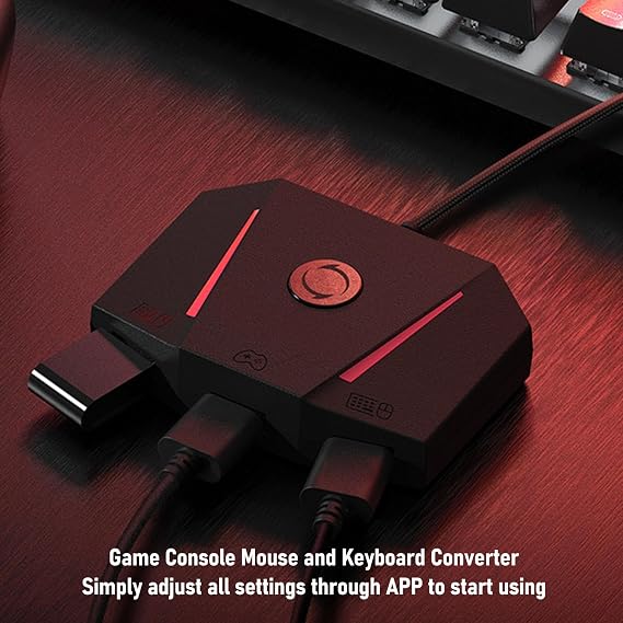 Tangxi VX2 AIMBOX Game Console Mouse and Keyboard Converter MNK Converter with 3.5mm Sound Jack App Control RGB Light Effects for X Box Series X/S for