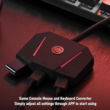 Tangxi VX2 AIMBOX Game Console Mouse and Keyboard Converter MNK Converter with 3.5mm Sound Jack App Control RGB Light Effects for X Box Series X/S for