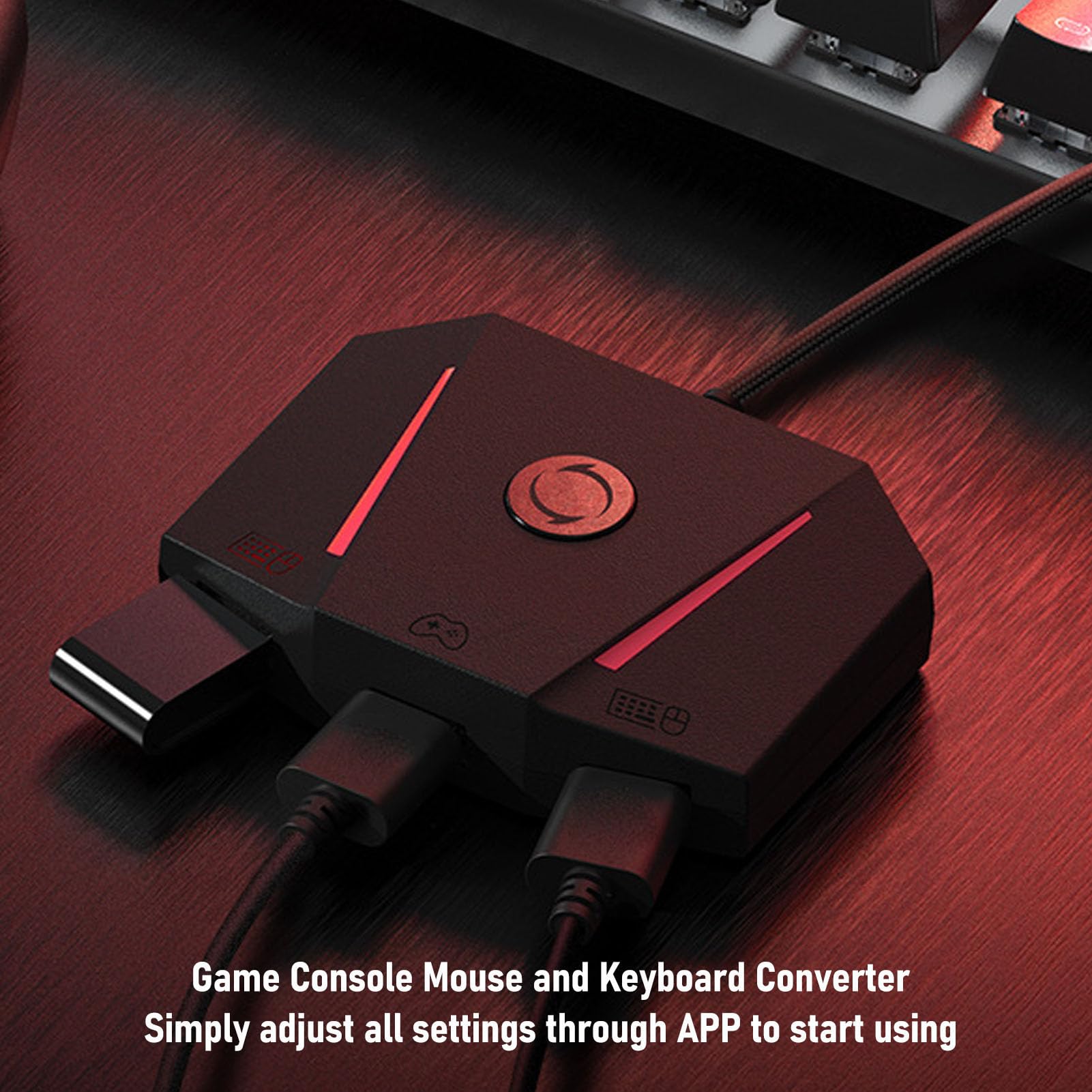 Annadue Convertitore per Mouse Tastiera AIMBOX VX2 per PS 4, X Box One, X Box Series X/S, con Jack da 3,5 Mm Integrato, Adattatore per la Riproduzione di FPS, RTS, Apex Legends