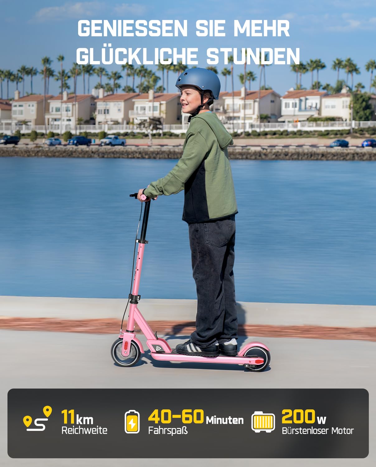 FanttikRide T9 Elektroroller für Kinder, 1,3-1,7 m, 12/16 km/h, LED Digitalanzeige Akkuanzeige, höhenverstellbar und faltbar, Elektroroller für Kinder und Teenager, bis zu 40 Minuten (Ohne ABE)