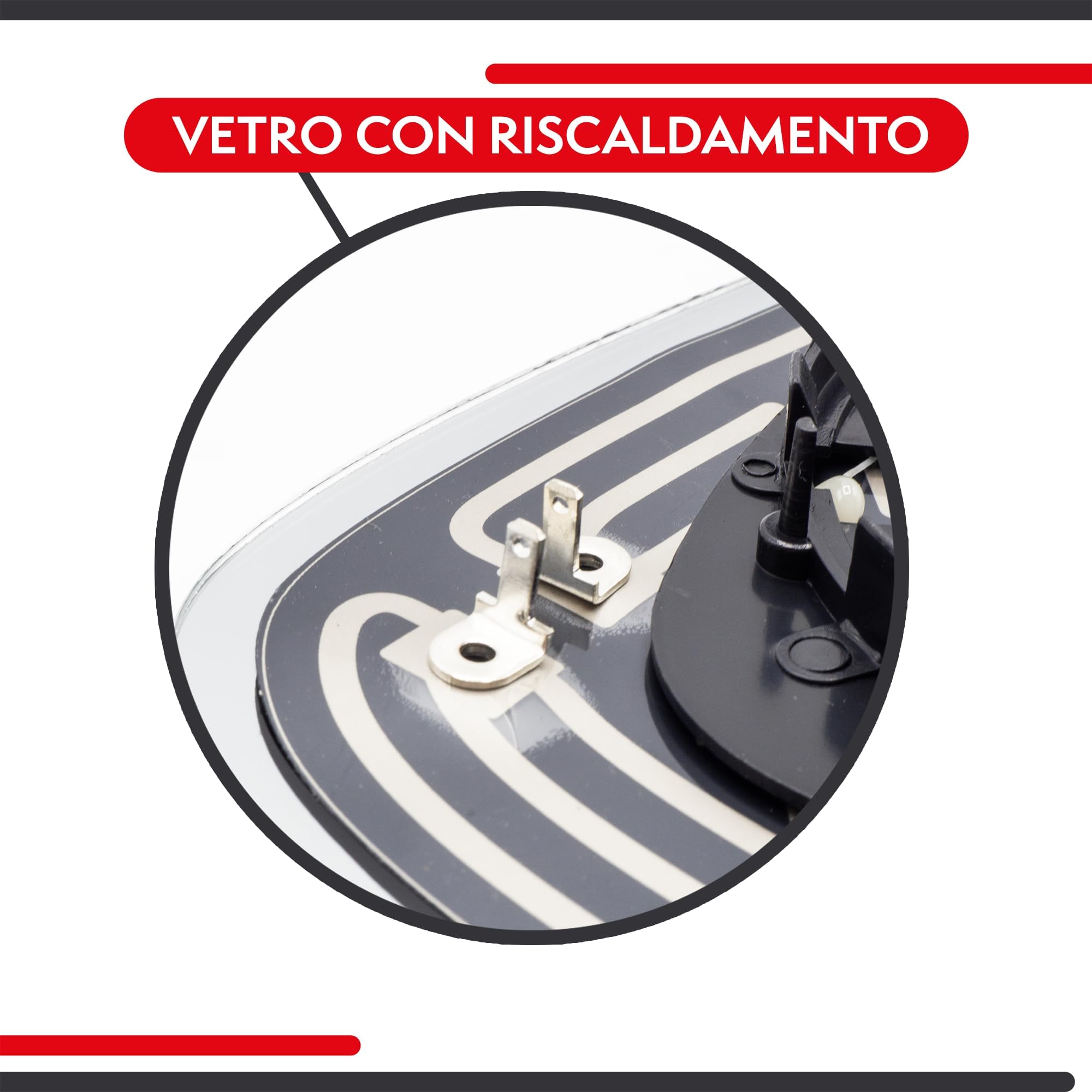 Vetro Specchietto Retrovisore Per Audi A3 (8V) 2012-2020, Termico (Sinistro)