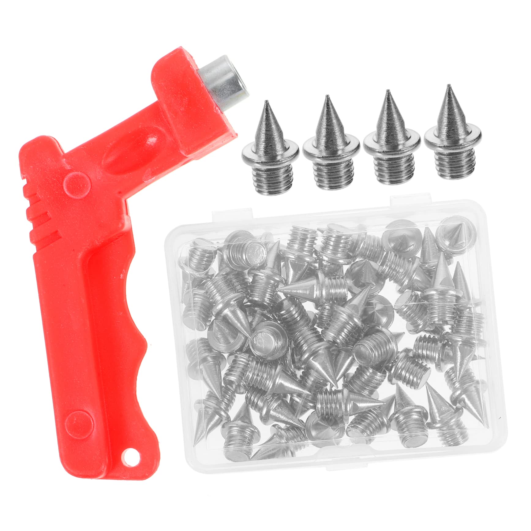 BESTonZON 1Set Shoe Spikes for Shaped Steel Spikes Lightweight Durable Includes Wrench Storage Box for Sprinting Running and Outdoor Sports