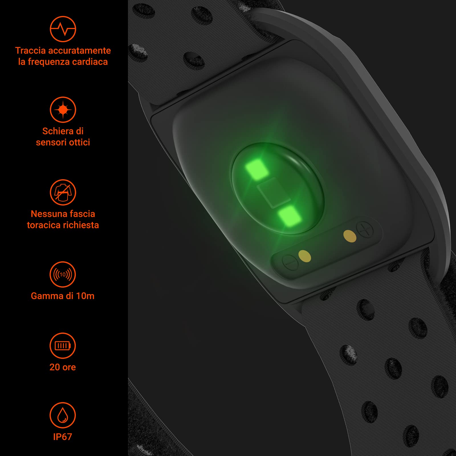 CooSpo HW807 Pulsometr Bluetooth Ant+, trening funkcji HRV ze strefą tętna, kompatybilny z aplikacją CoospoRide/Strava/Adidas Run/Kinomap/Peloton