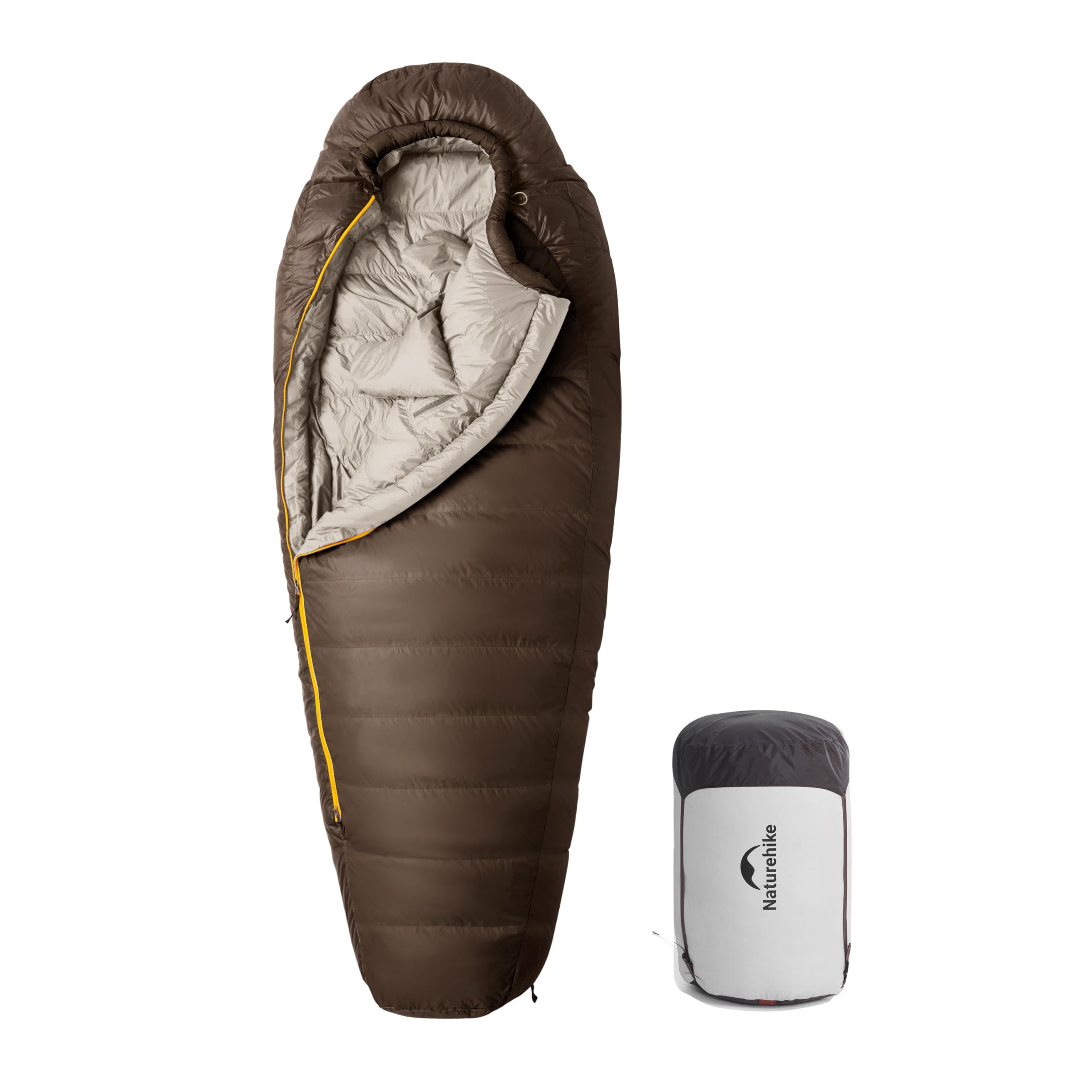 Naturehike Snowbird Duck Down Mummy Sleeping Bag, Outdoor Professional Camping Sleeping Bag, Unisex – Adult Sleeping Bag