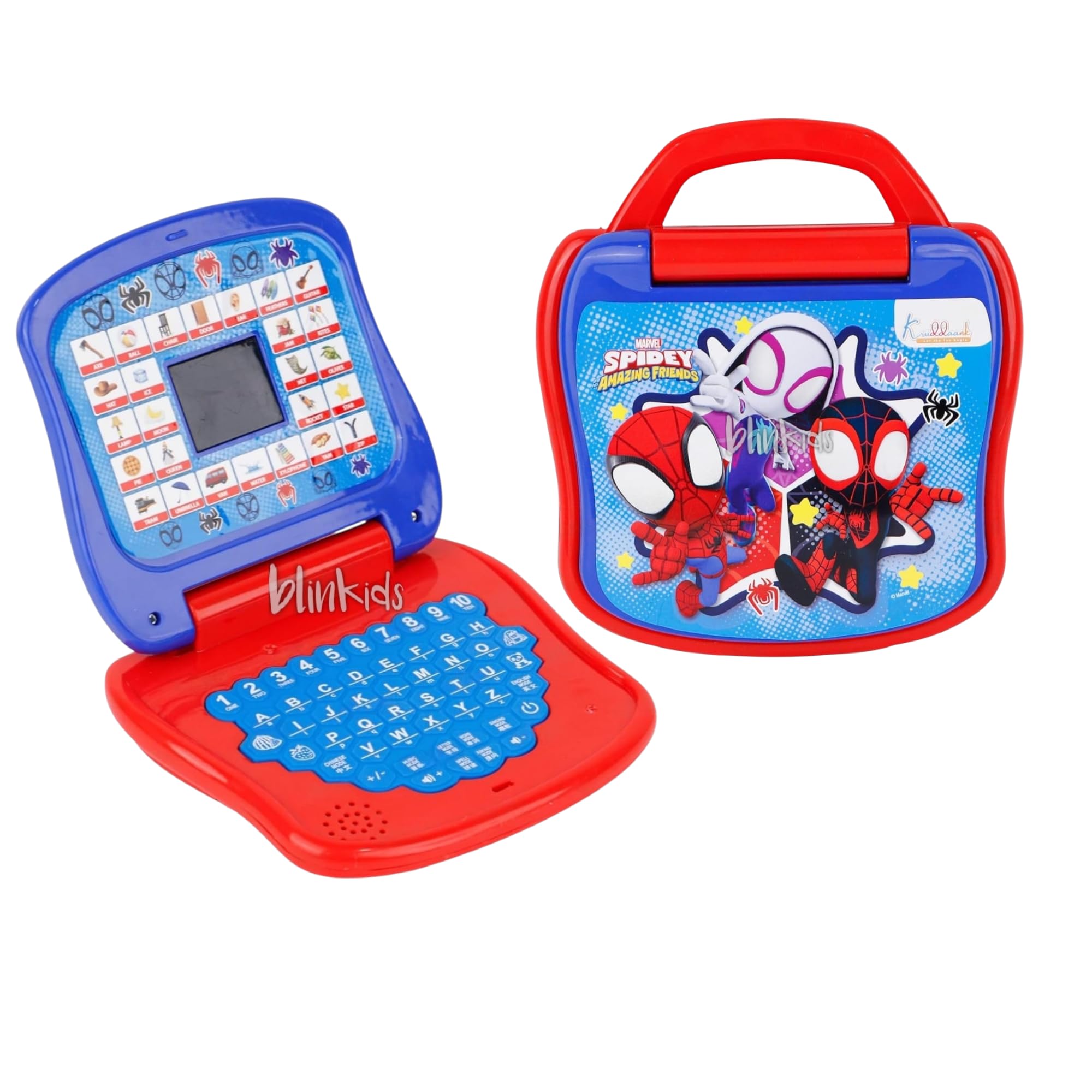 Blinkids Toys Spider Educational Learning Laptop Toy with LED Display and Music Effect |Learning Alphabet's,Number,Rhymes for Babies/Girls/Boys/Toddlers. Best for Toddlers Birthday Gifts 5