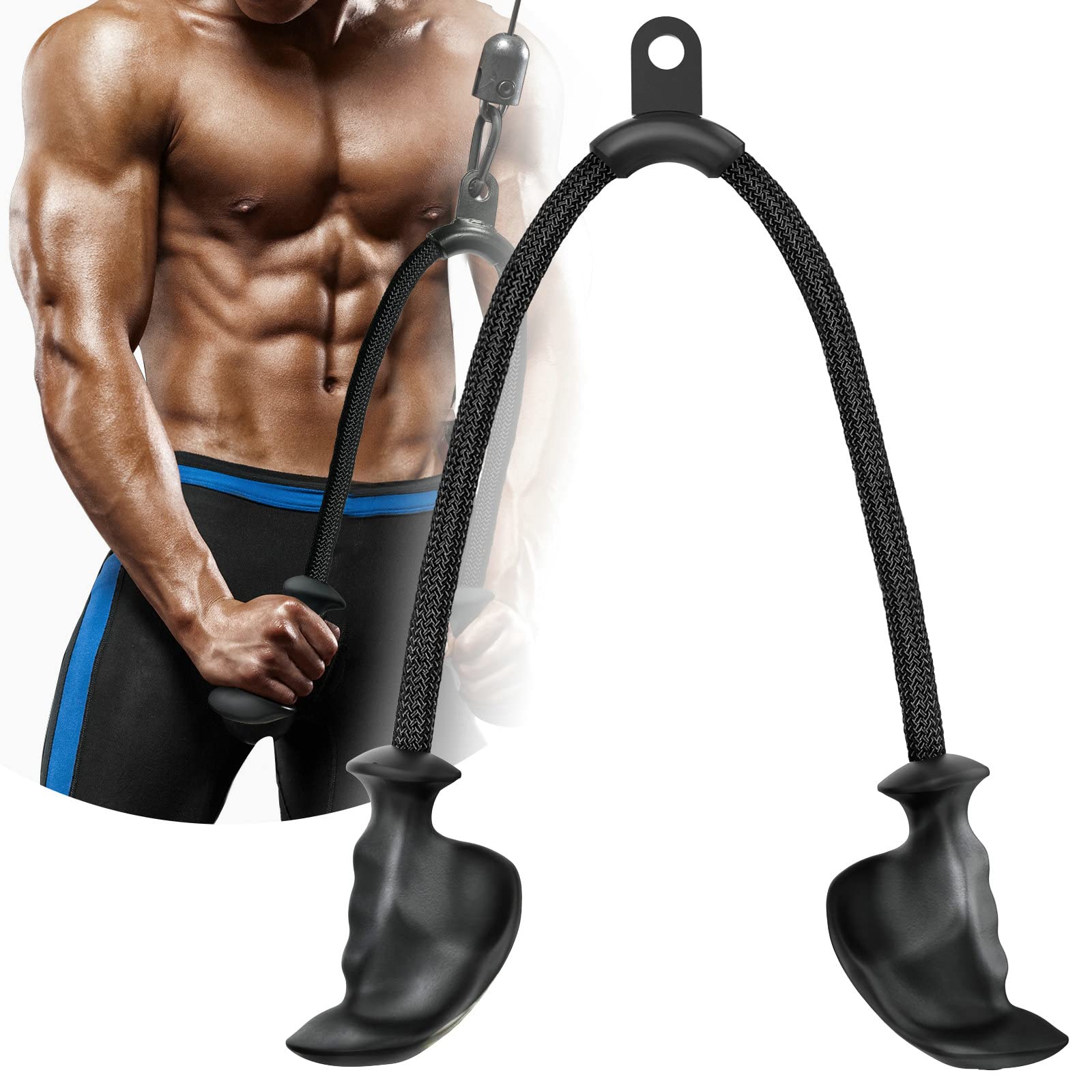 Buy YODOTE Ergonomic Tricep Rope Cable Attachment for Gym AntiSlip