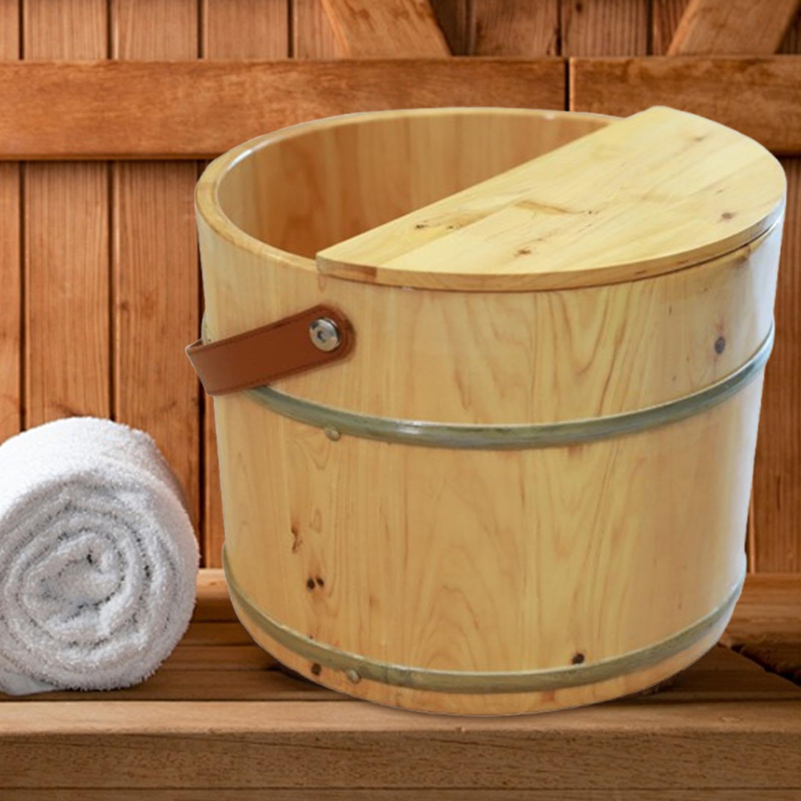 Cubo para baño de pies de Para madera, bañera para remojo pies que proporciona comodidad y soporte para todas las necesidades remojo, lavabo baño doméstico grueso, bañera Para madera