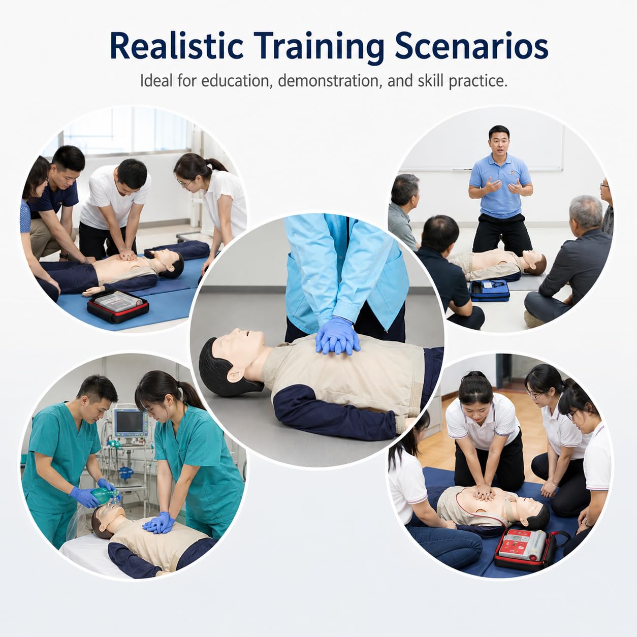 Kit di manichino da allenamento per adulti per insegnamento medico completo del corpo, ideale per l'allenamento di medici e infermieri, anatomia completa per la pratica delle abilità salvavita