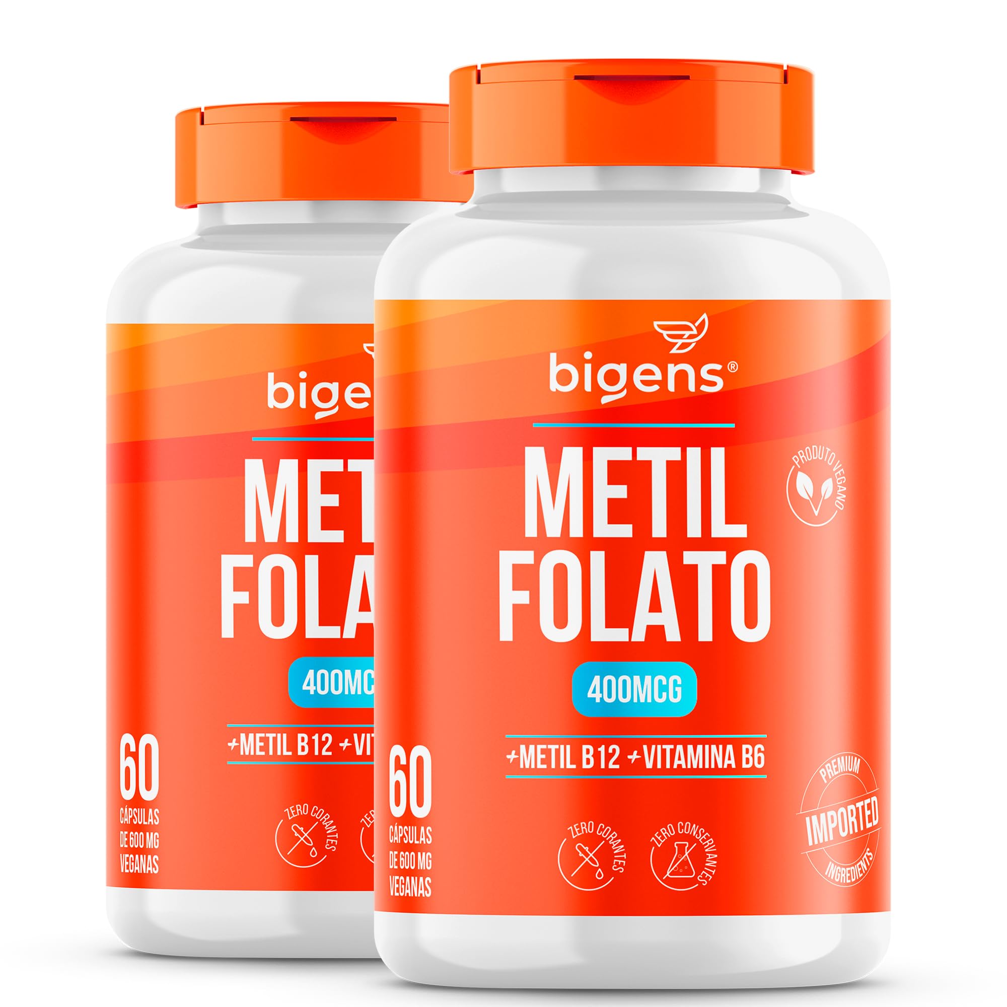 para que ser o Ácido folínico e seus efeitos colaterais-radardasaude 2 Kit 2 Metilfolato 60cps Ácido Fólico Ativo Biogens Vitamina B9