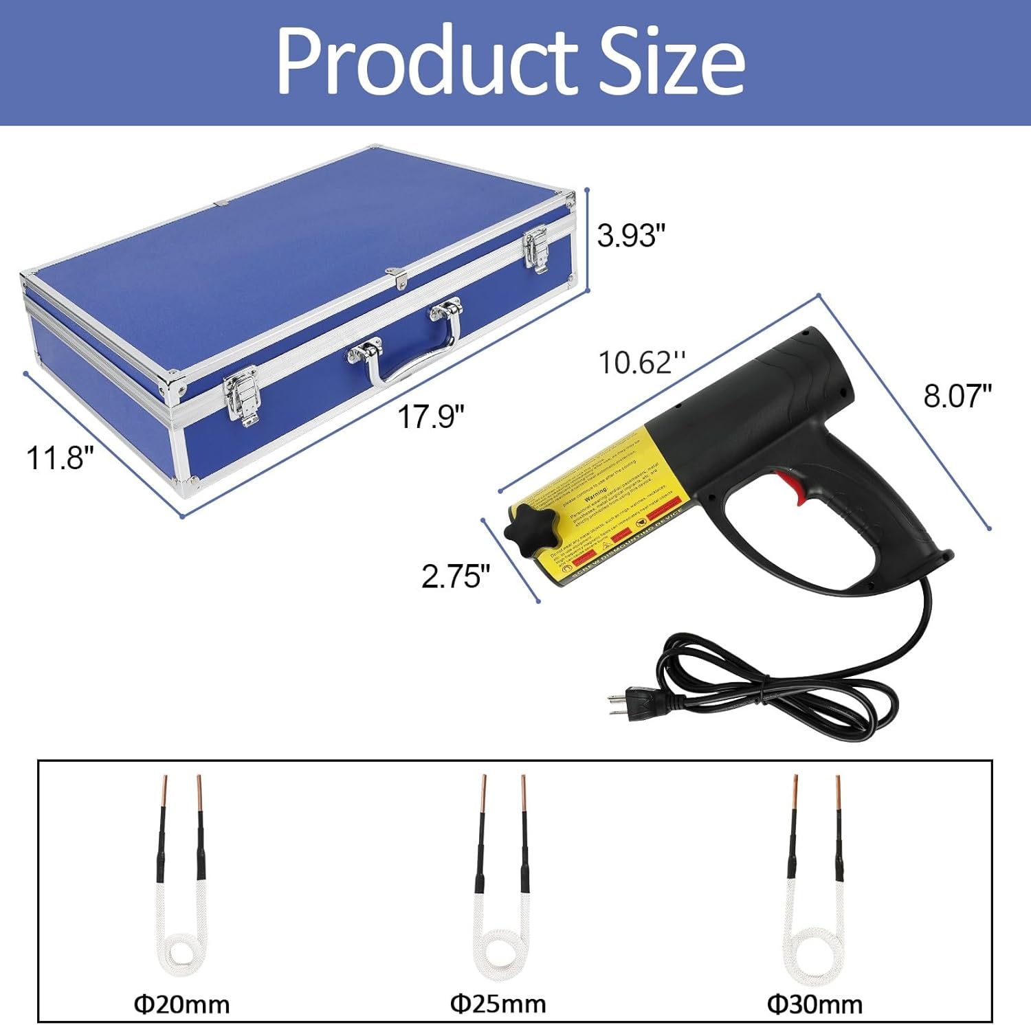 Garvee Magnetic Induction Heater, Heat Induction Tool for Automotive Flameless Heat Induction, 1500W 3 Coils, Portable