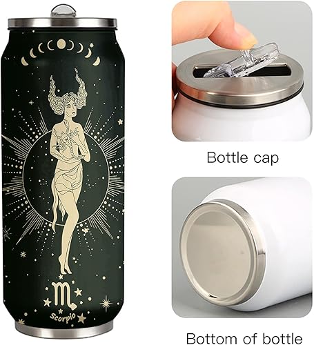 Miniatura 8 de Capricornio - Vaso de constelación del zodiaco para hombre y mujer, vasos de acero inoxidable para fanáticos de la astrología, regalos de