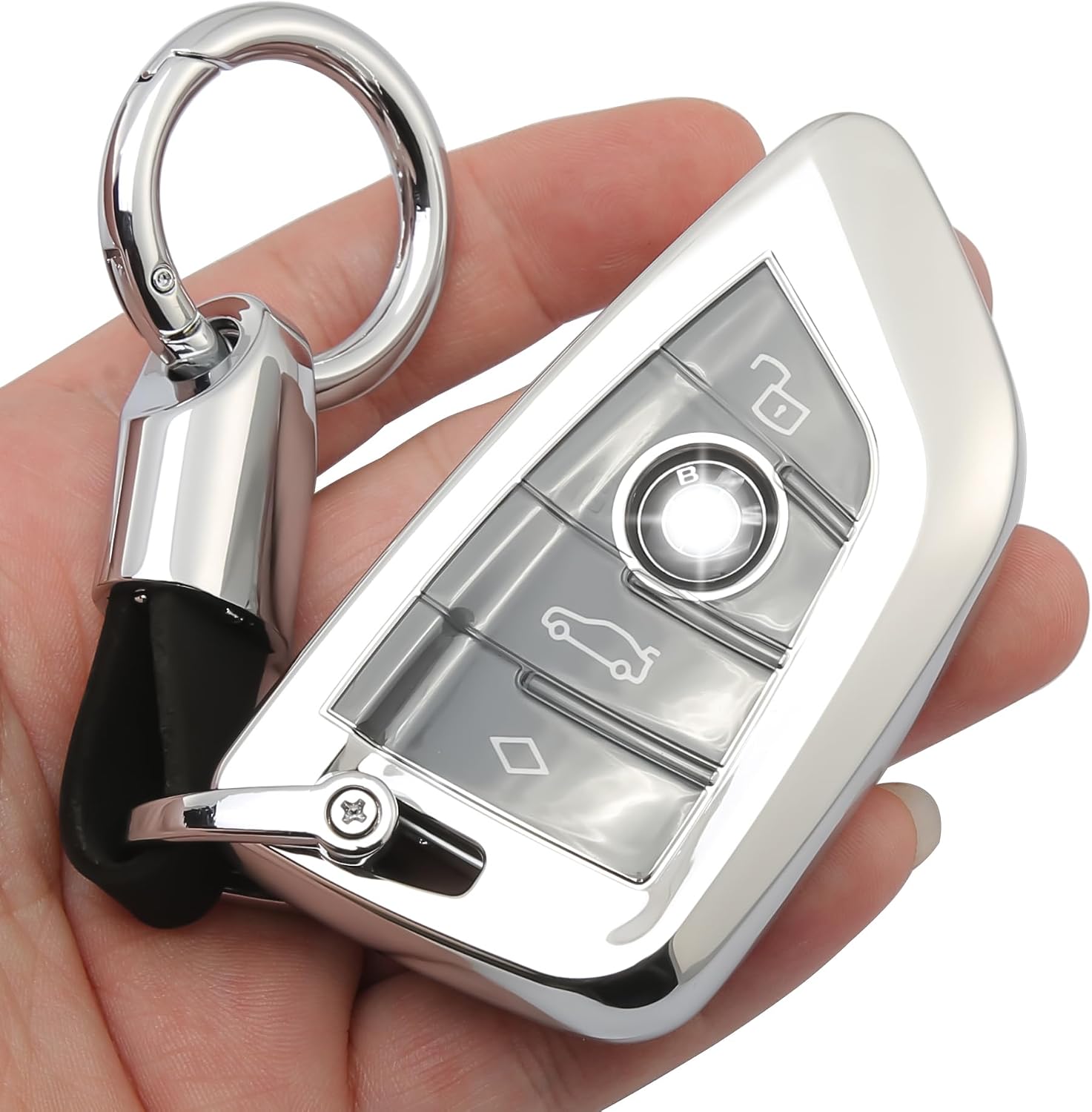 for BMW Key Fob Cover Keychain Accessories Transparent Case