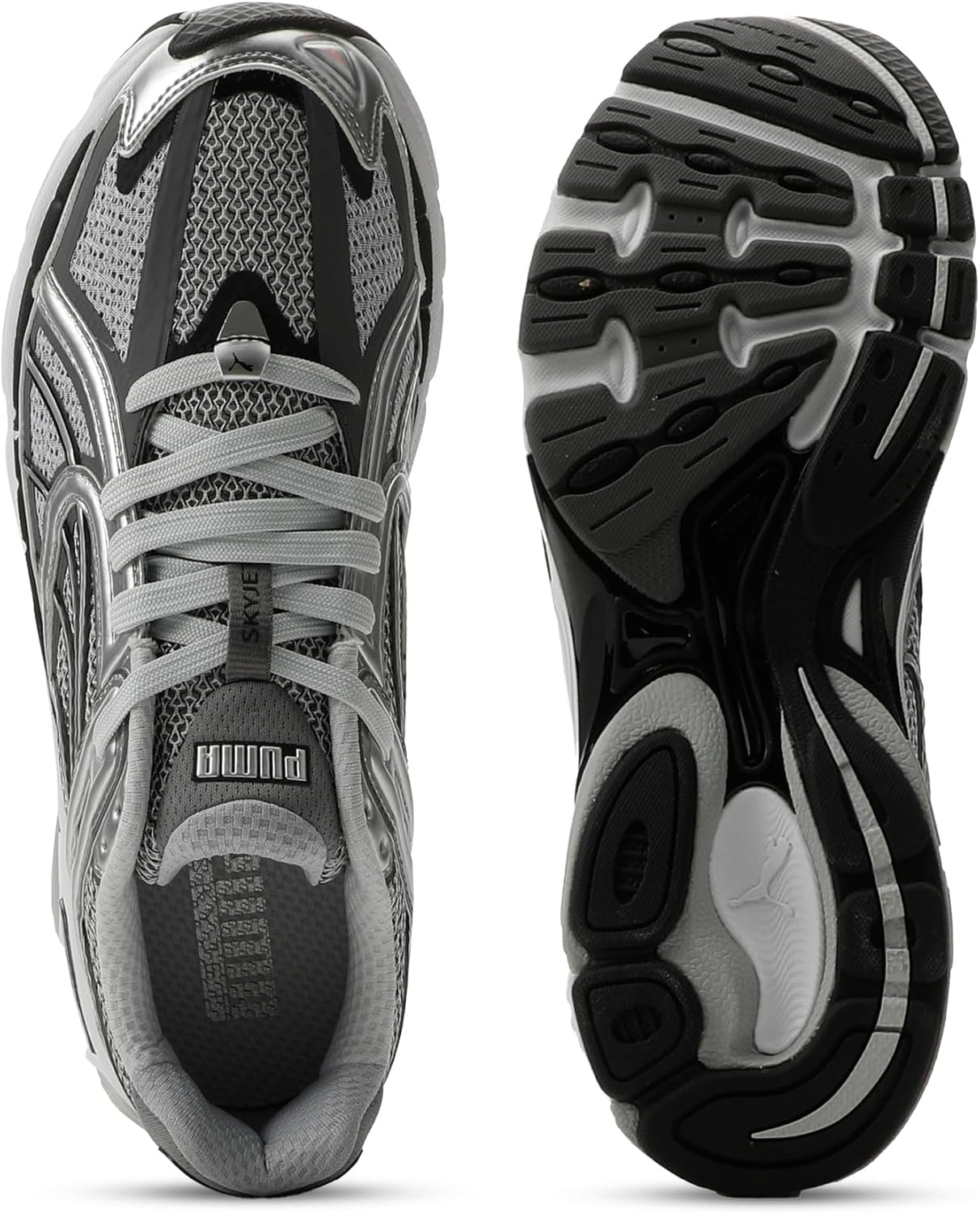 PUMA Mens Skyjet Prisco Lace Up Sneakers Shoes Casual - Grey, Silver