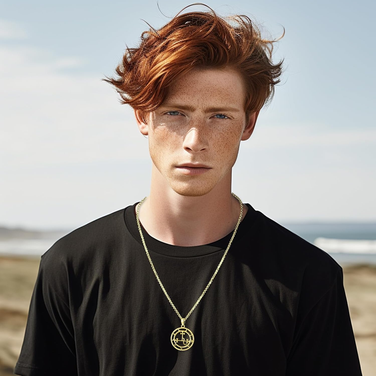 Eusense Lilith Necklace for Women Men Ankh Eye of Horus Necklace 925 Sterling Silver Sigil of Lilith Pendant Lilith Triple Moon Goddess Gold Arrowhead Evil Eye Ankh Cross Pendant Egyptian Jewelry - Image 7