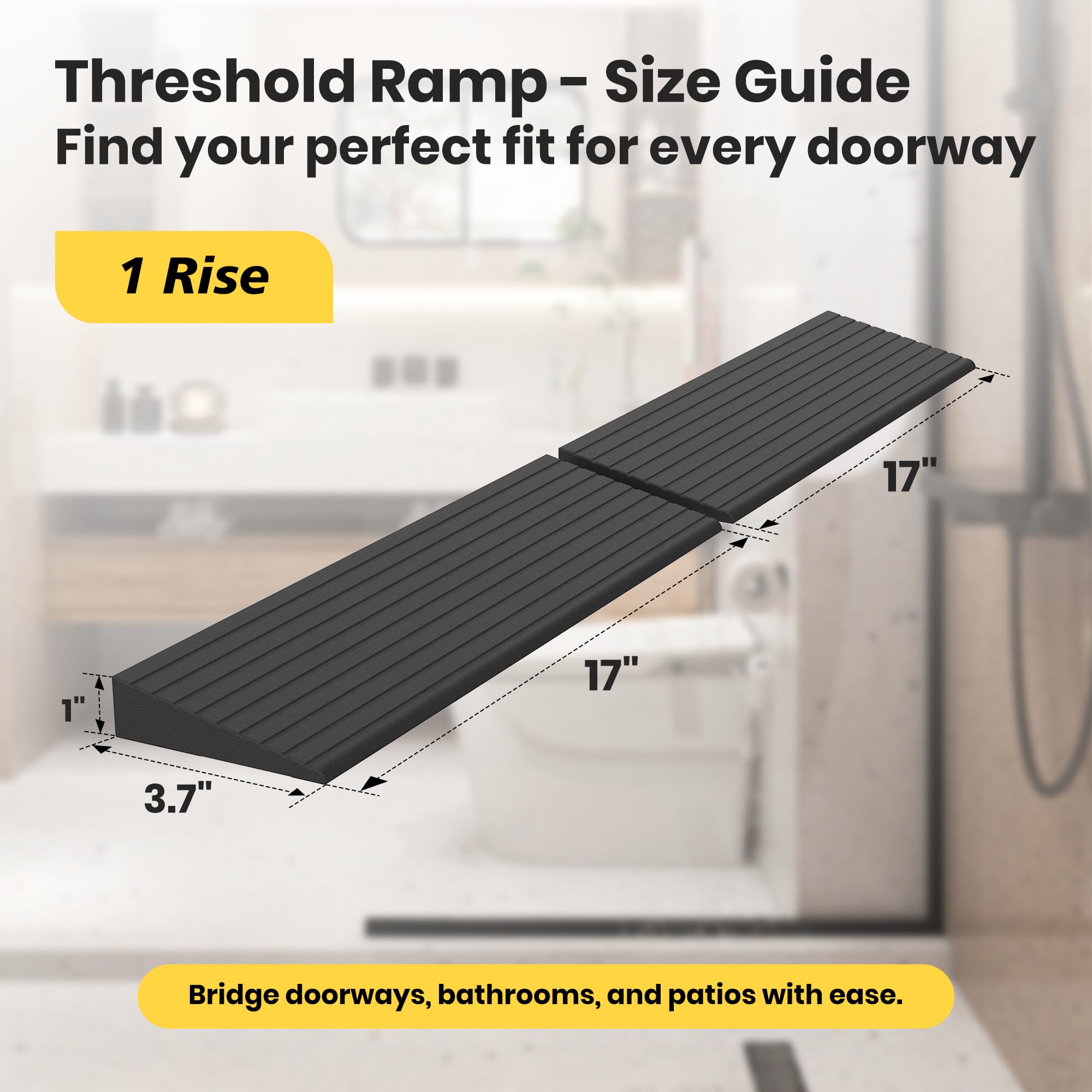 Rubber Threshold Ramps - Wheelchair & Stroller Access -2