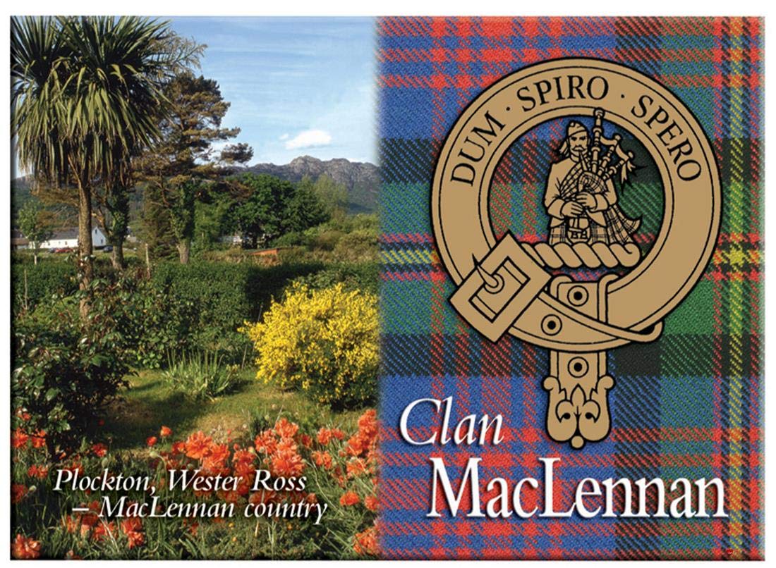 I Luv Ltd Maclennan Scottish Clan Souvenir Metallic Picture Fridge Magnet, Scottish Gift