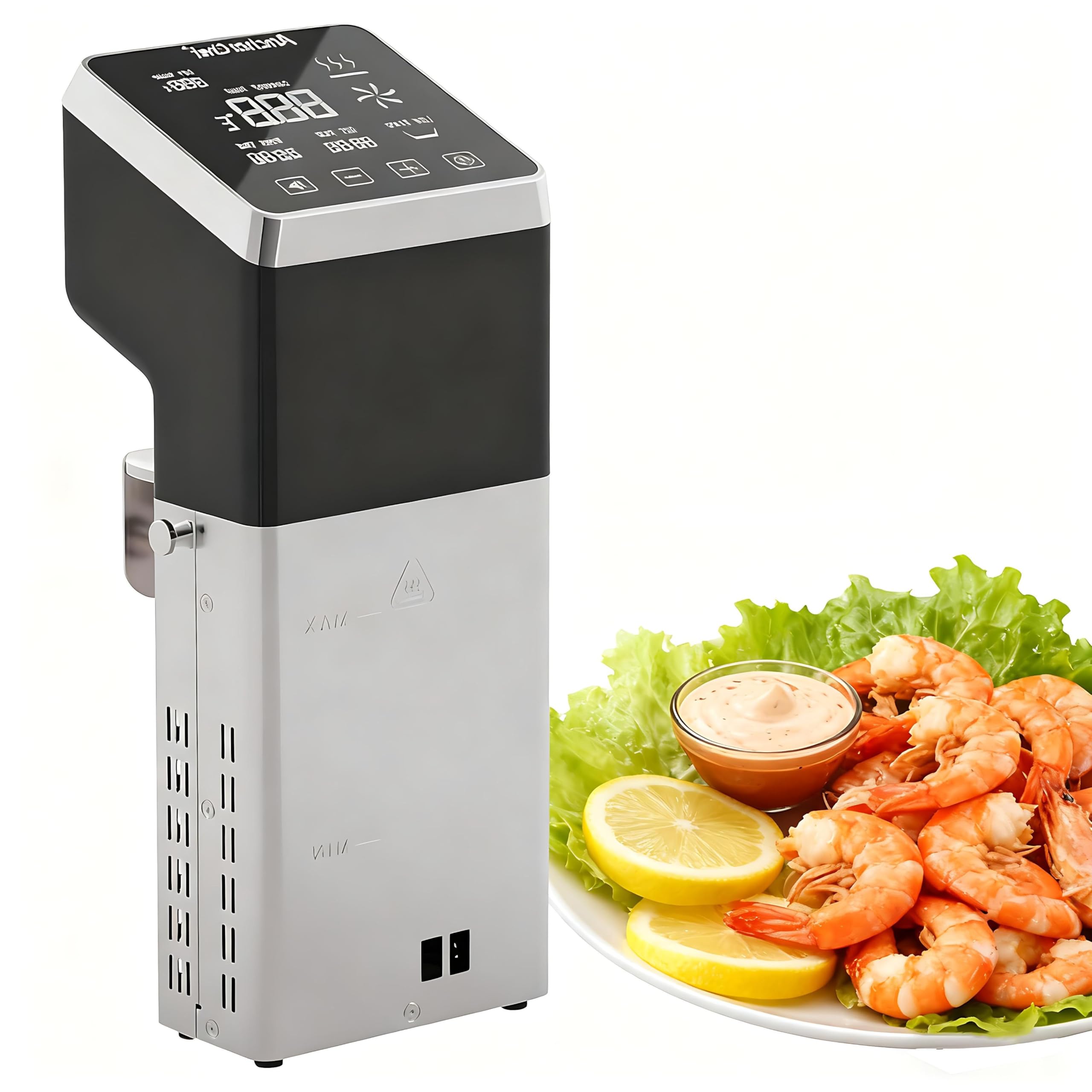 UrząDzenie do Gotowania Metodą Sous Vide o Mocy 1600 W, Cyrkulator Zanurzeniowy, Szybkie Nagrzewanie Wody 3d, MożLiwość Podgrzewania, łAtwe Przygotowywanie Wykwintnych PosiłKóW
