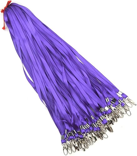 Miniatura 17 de Bird Fiy 50 cordones azules de nailon a granel para insignias de identificación, cordones de insignia, ganchos giratorios, clips ideales