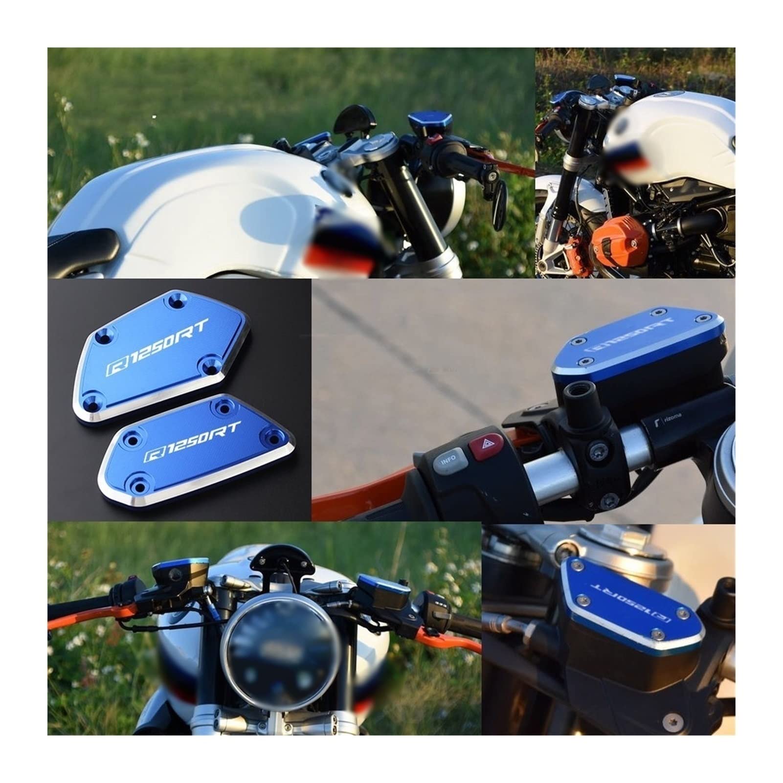 Accessori per serbatoi Per BMW R1250RT R 1250 RT 2018 2019 2020 Accessori Moto Freno Anteriore Frizione Serbatoio Del Liquido Caps Copertura(Blue)
