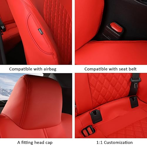 Miniatura 5 de GIANT PANDA Juego completo de fundas de asiento de automóvil personalizadas para Toyota Camry LE SE SE Nightshade 2018 2019 2020 2021 2022 2023 2024