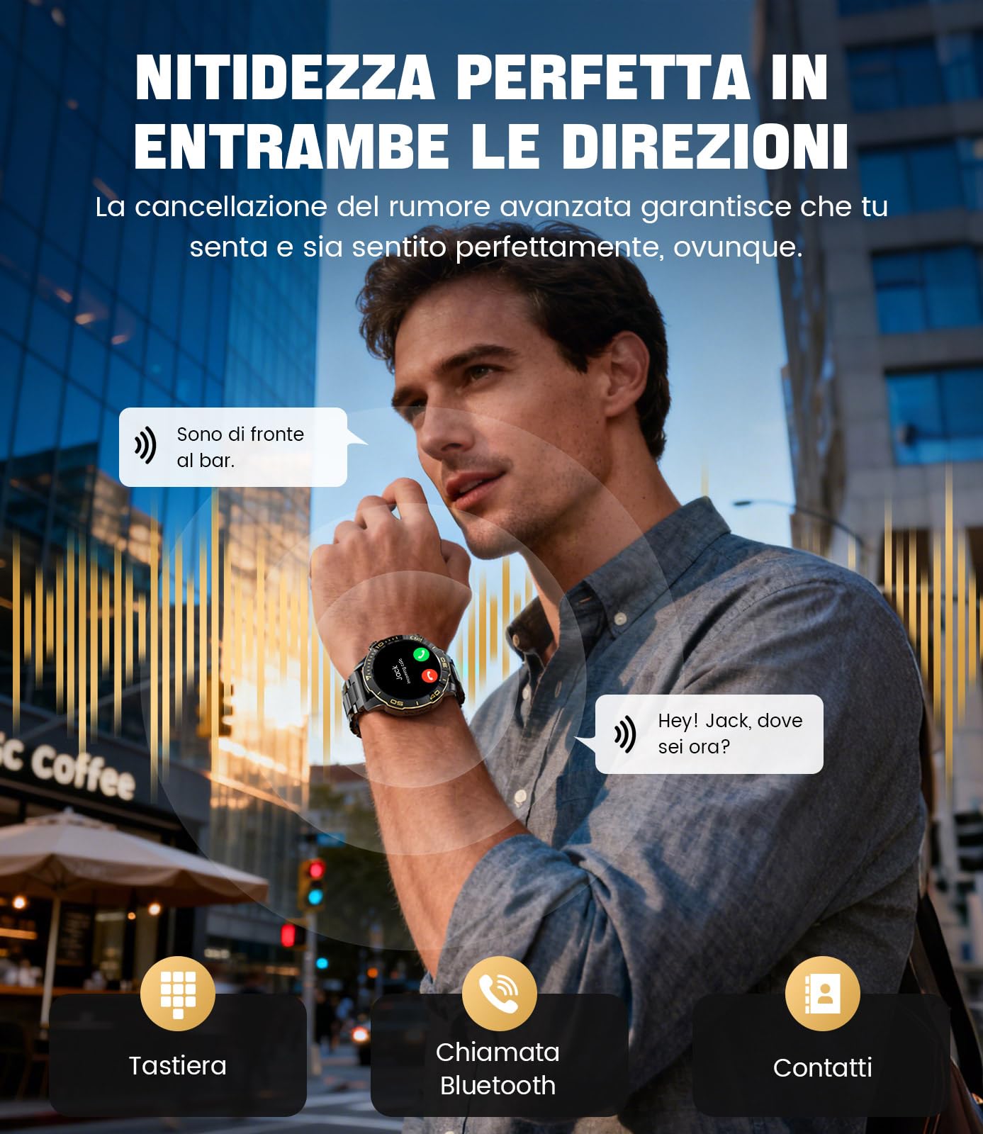 DREMAC Smartwatch Uomo Lusso, Robusto Alluminio, 1,43'' Amoled Schermo, 800 mAh, IP68 Impermeabile, Fitness tracker con Monitoraggio della Frequenza Cardiaca/BP/SpO2/Sonno, per Android iOS