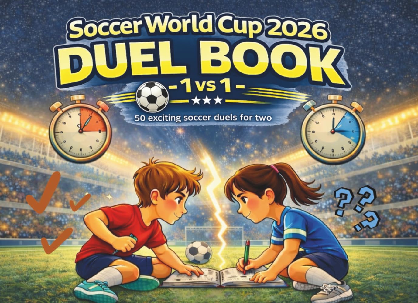 Soccer World Cup 2026 Duel Book – 1 vs 1 –: 50 exciting soccer duels for two – for children aged 7 and up