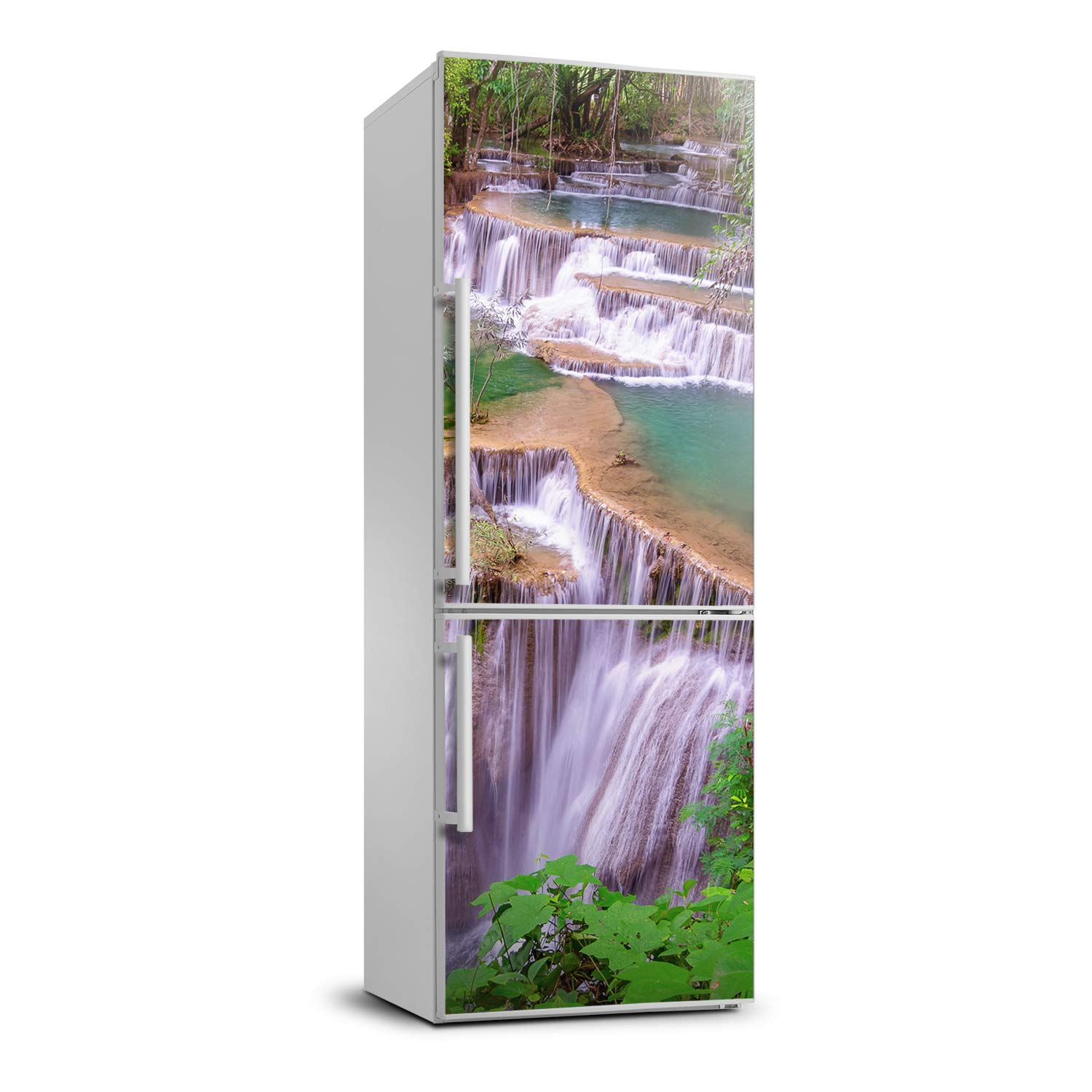 Película autoadhesiva nevera de 70x190 cm y pegatinas de pared decorativas con cascada