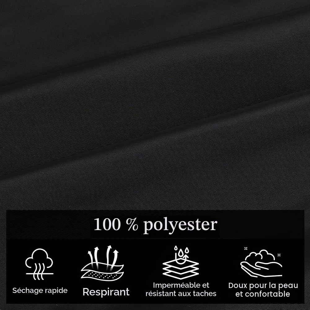flintronic Veste Imperméable pour Femmes, Veste de Pluie Légère à Capuche, pour Sport Running Rain Saison Randonnée, Noir