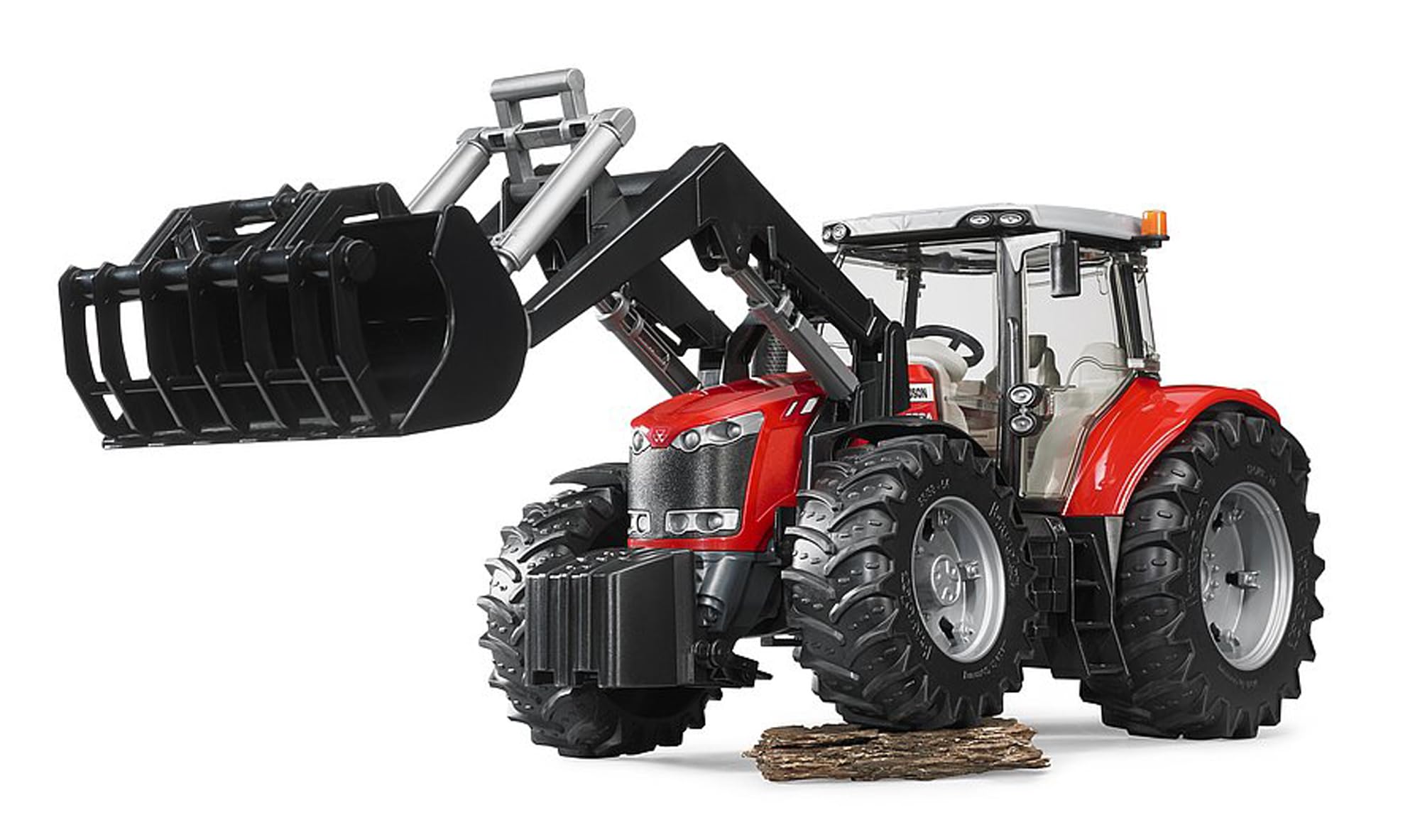 bruder 03047 - Massey Ferguson 7624 z ładowaczem czołowym | Ciągnik na farmę, do rolnictwa, zabawka dla dzieci od 3 lat, skala 1:16