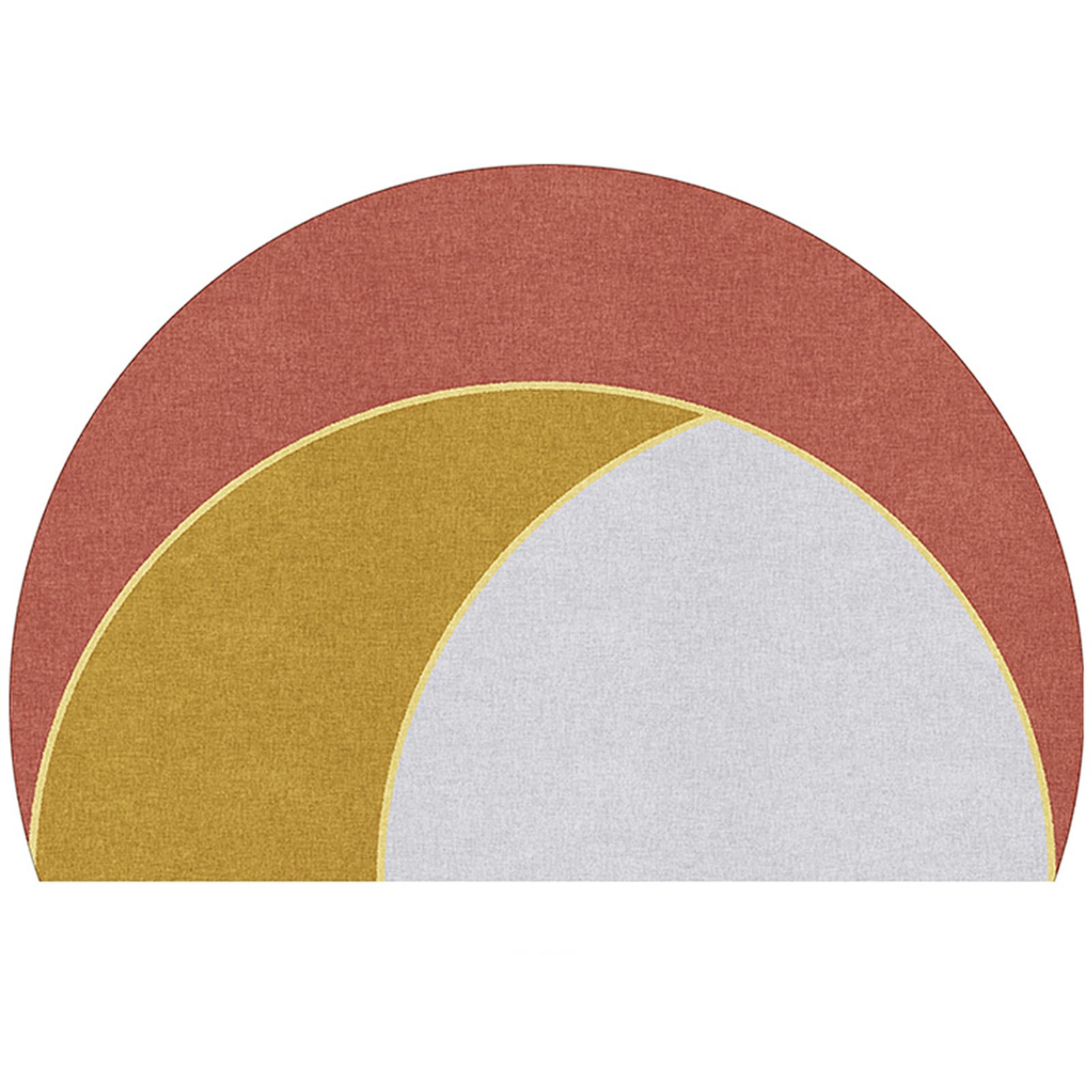 Tapis de bienvenue géométrique demi-cercle pour entrée moderne