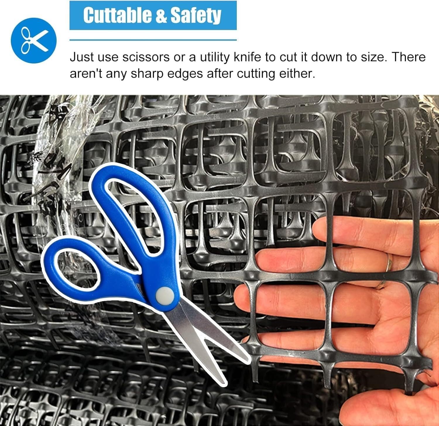 TIST Peacock Mesh Square Fence Mesh Garden Chicken Rabbit Fence Lightweight Safety Plastic Fence Patio Snow Pet(1.5x50m/5x164ft)