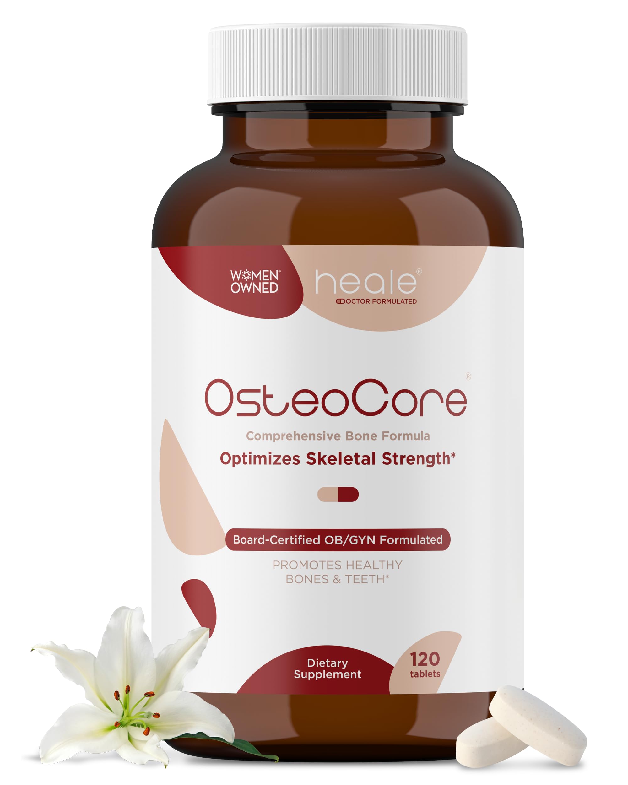 OsteoCore Calcium Supplements for Women, 1 Month Supply (120 Tablets)