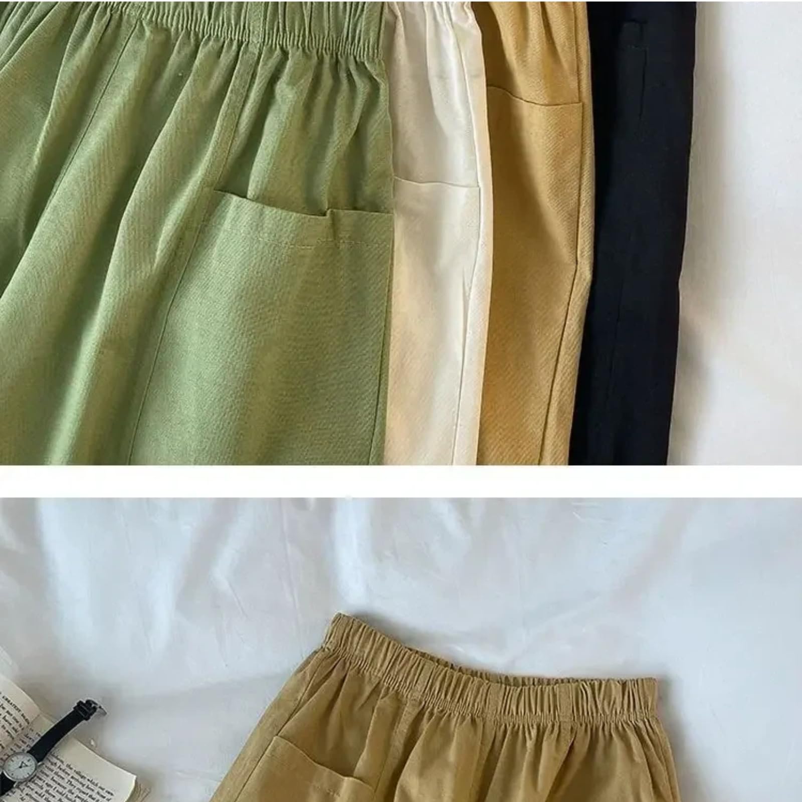 Shorts Utilitaires Rouges Amples à Jambes Larges Fines pour Femmes Vêtements d’extérieur décontractés d’été