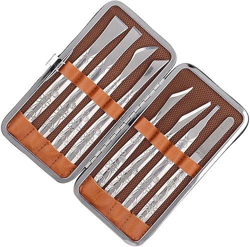 Miniatura 2 de Juego de cuchillos de pedicura para pies, lima de pies, 8 piezas de lima de pies de acero inoxidable para piel muerta y cachonda, removedor de