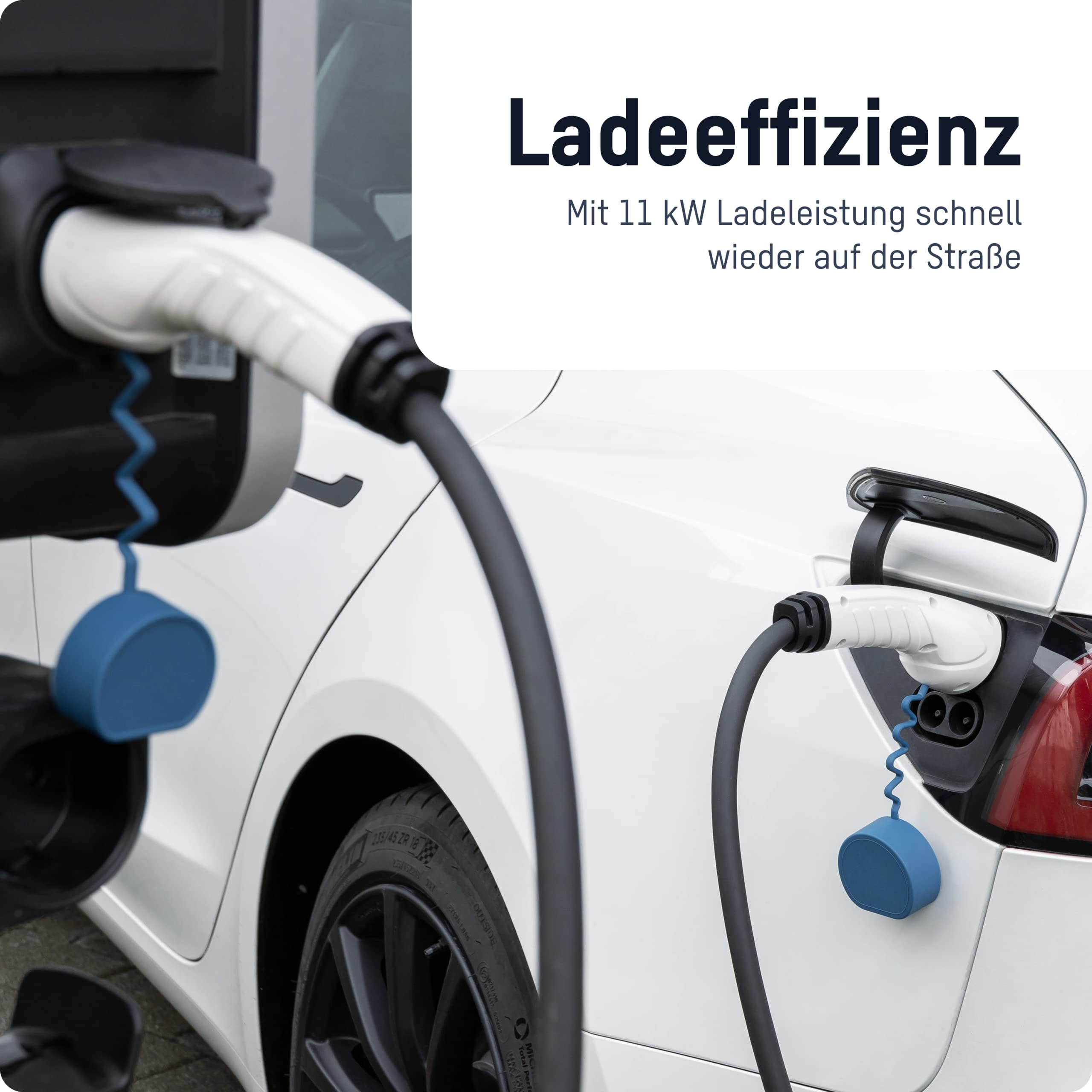 ANSMANN Cavo di ricarica Tipo 2 11 kW lungo 7,5 m per la ricarica di veicoli elettrici e ibridi (1 pz) - Cavo di ricarica Modalità 3 - Cavo di alimentazione trifase standard europeo
