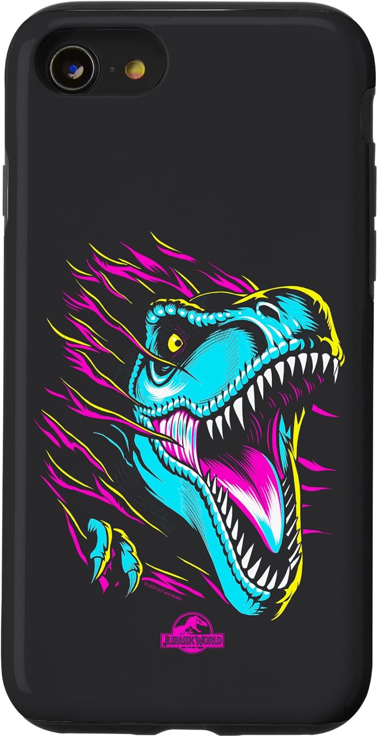 Jurassic World Neon T-Rex Case for iPhone SE (2020) / 7 / 8