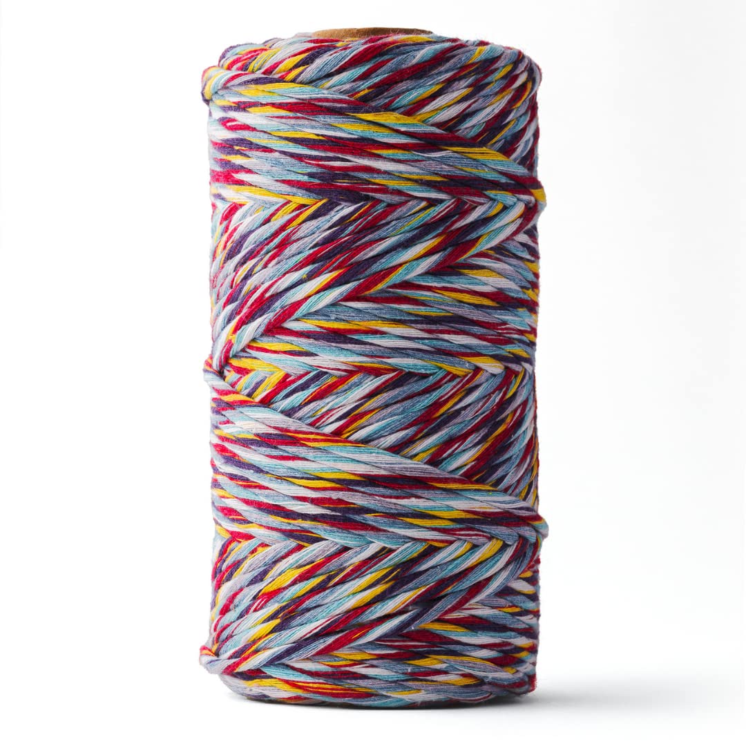 Corde Macramé 3mm 120m - Coton Recyclé Écru, Double Torsion, Faite En Belgique