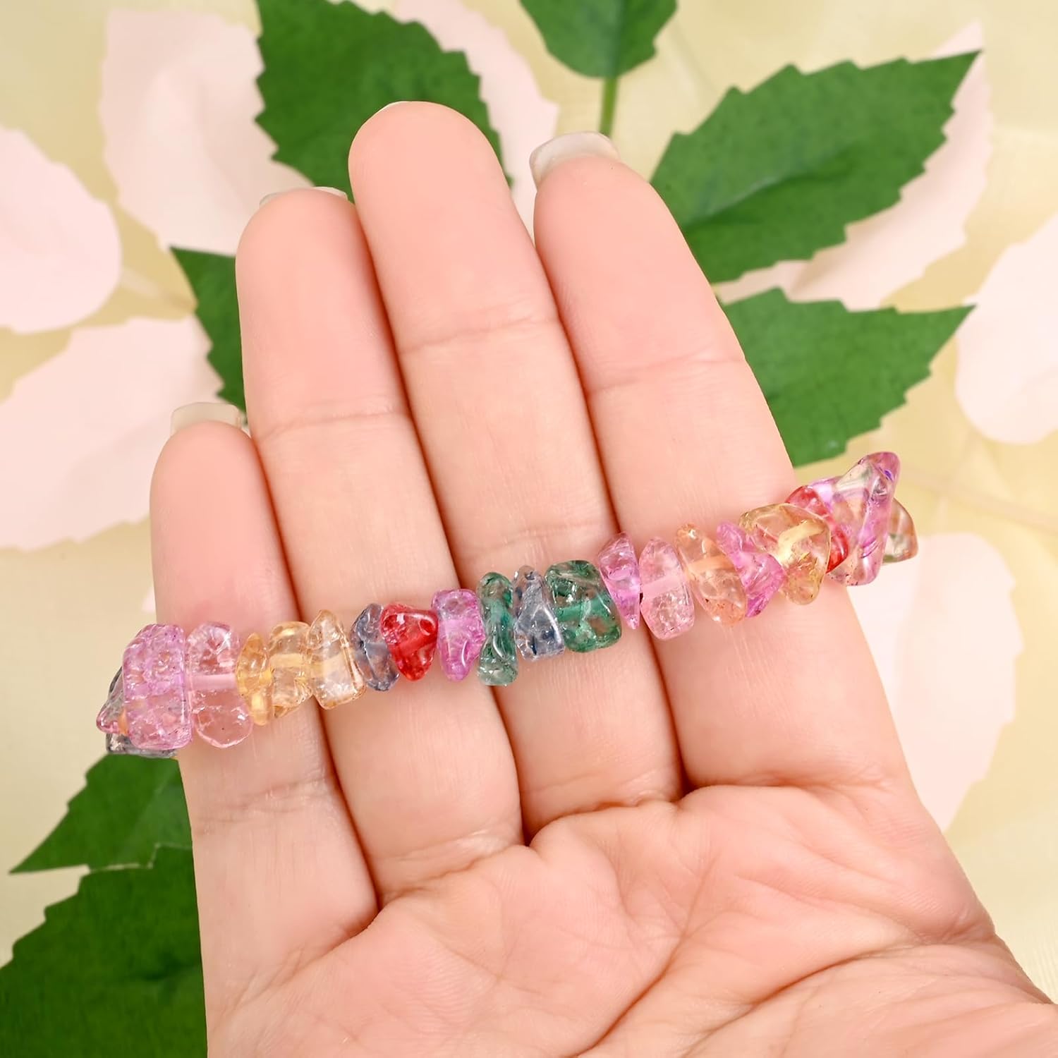 Colorful Natural Stone Bracelet for Women Multicolor Rainbow Beach Bracelet - Image 6