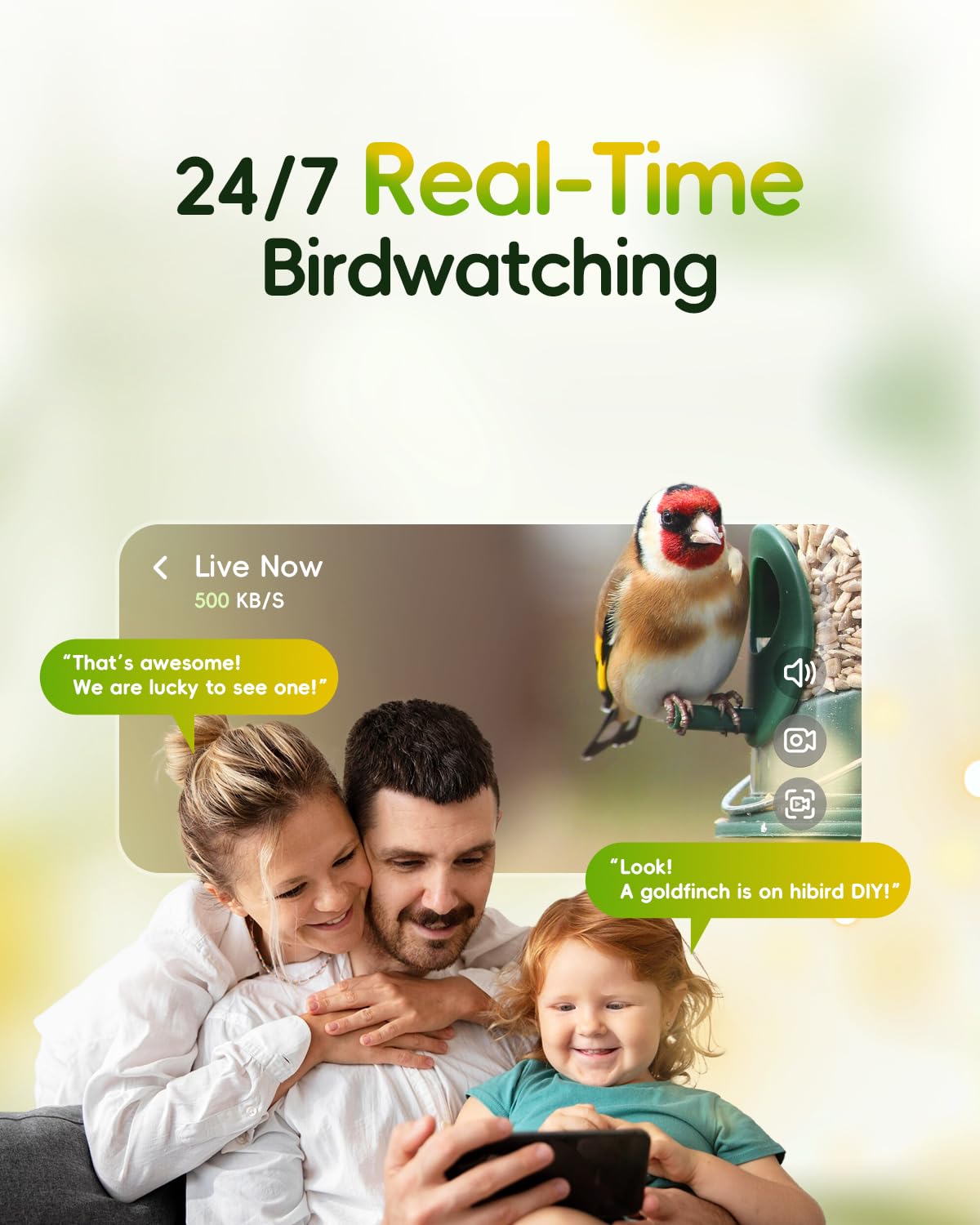 Hibird 4K HD - Cámara inteligente alimentadora de pájaros alimentada por energía solar, 2.4G/5G WiFi dual inalámbrico al aire libre, captura de video automática de pájaros de cámara lenta 6X