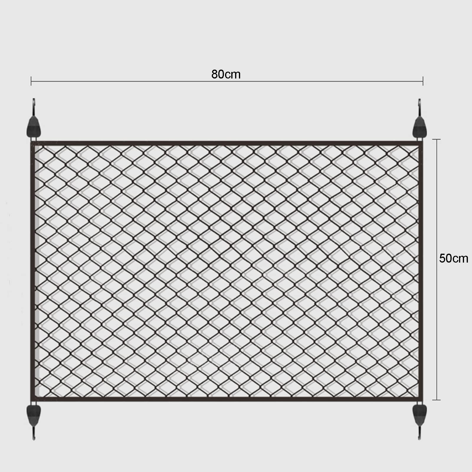 Rete portaoggetti regolabile, resistente, elastica, organizer per camion, auto, furgoni, SUV, design a doppio strato, 80 x 50 cm, ideale per interni auto e bagagliaio