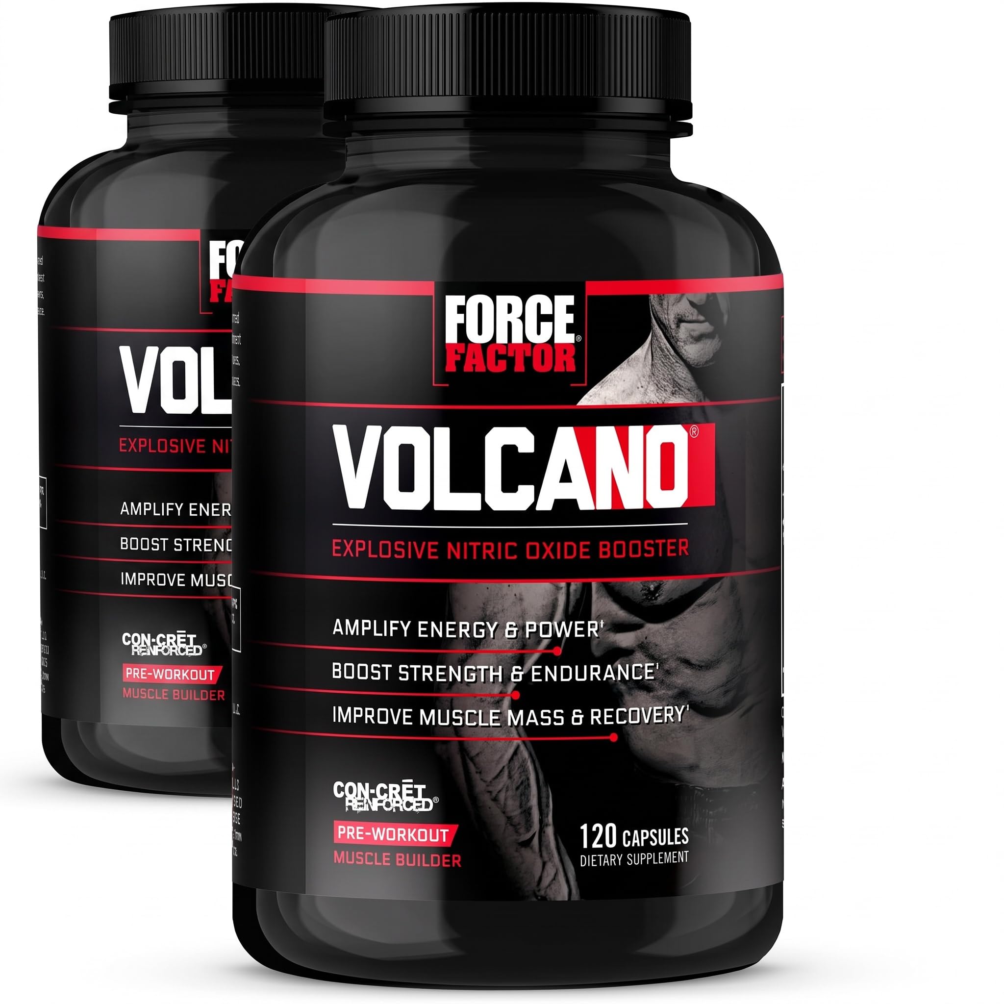 Force Factor Volcano Pre Workout Nitric Oxide Booster Supplement for Men with Creatine and L-Citrulline to Boost and Energy, Help Build Muscle, Better Pump and Workout, 120 Capsules — Amazon image 12